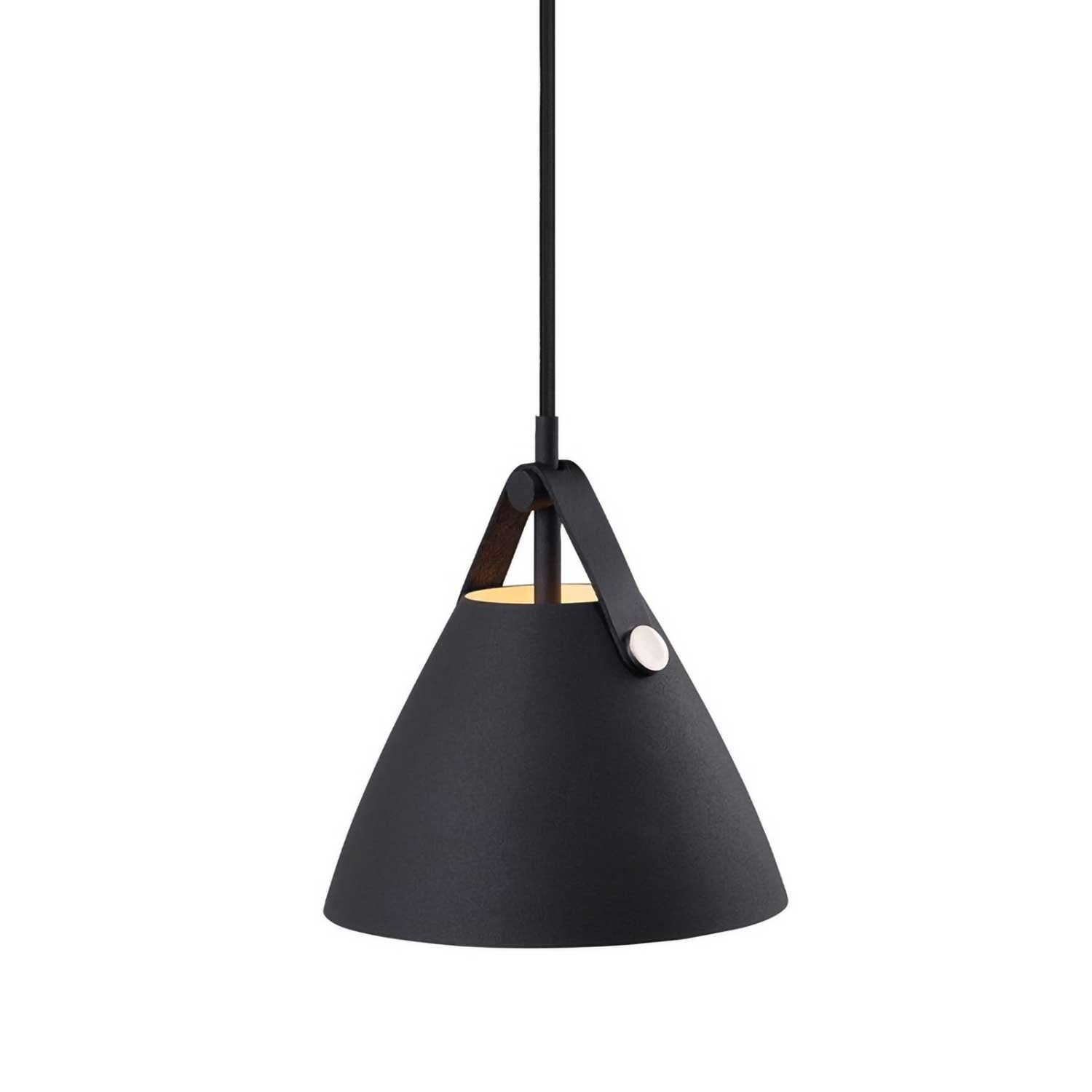 Strap - Suspension en acier et cuir pour chambre scandinave