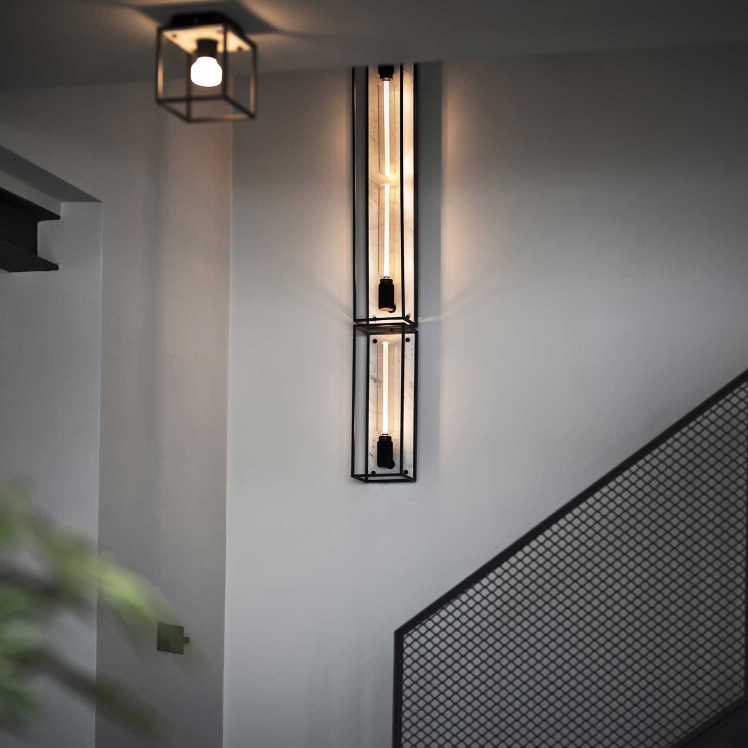 Caged Wet X Large - Marble design wall sconce for living room