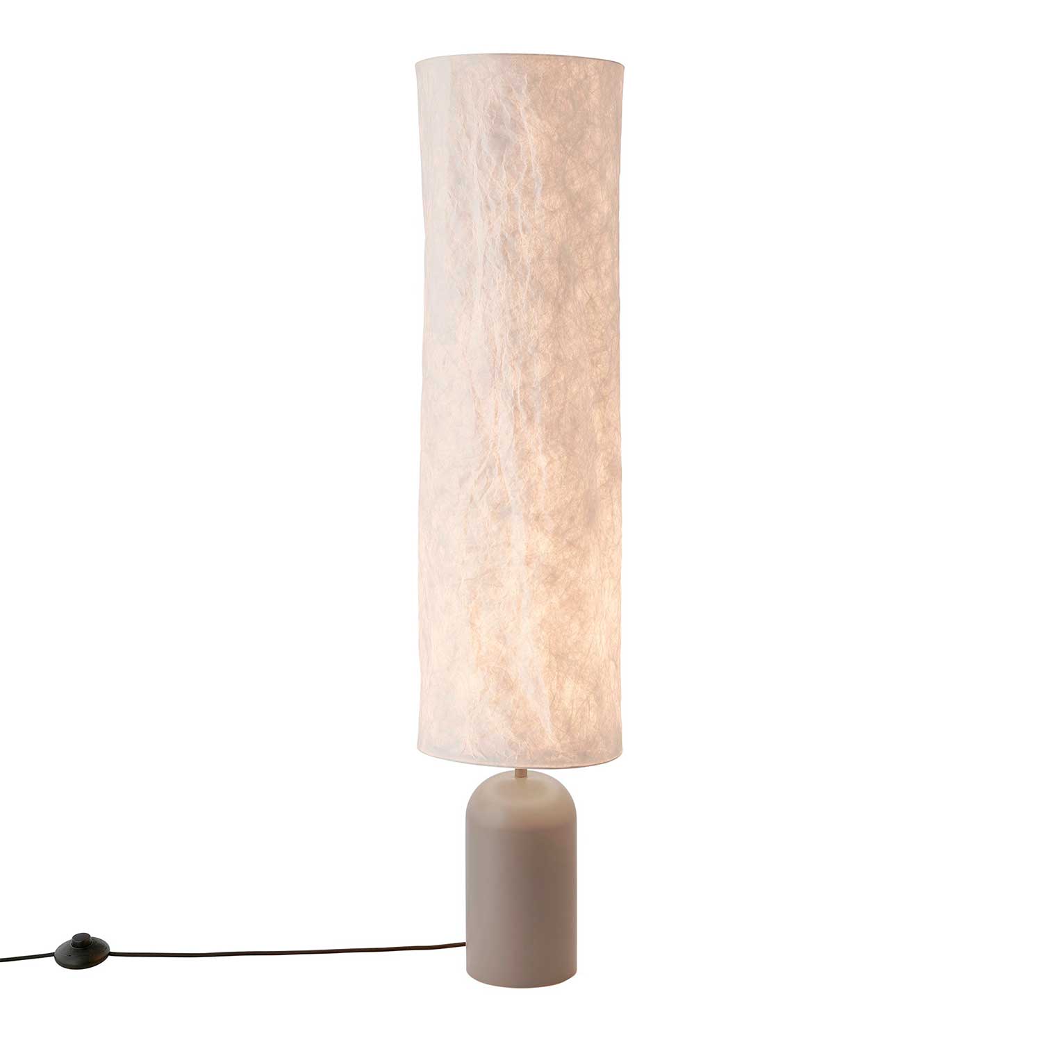 Talli - Lampadaire marron en tissu pour salon wabi-sabi