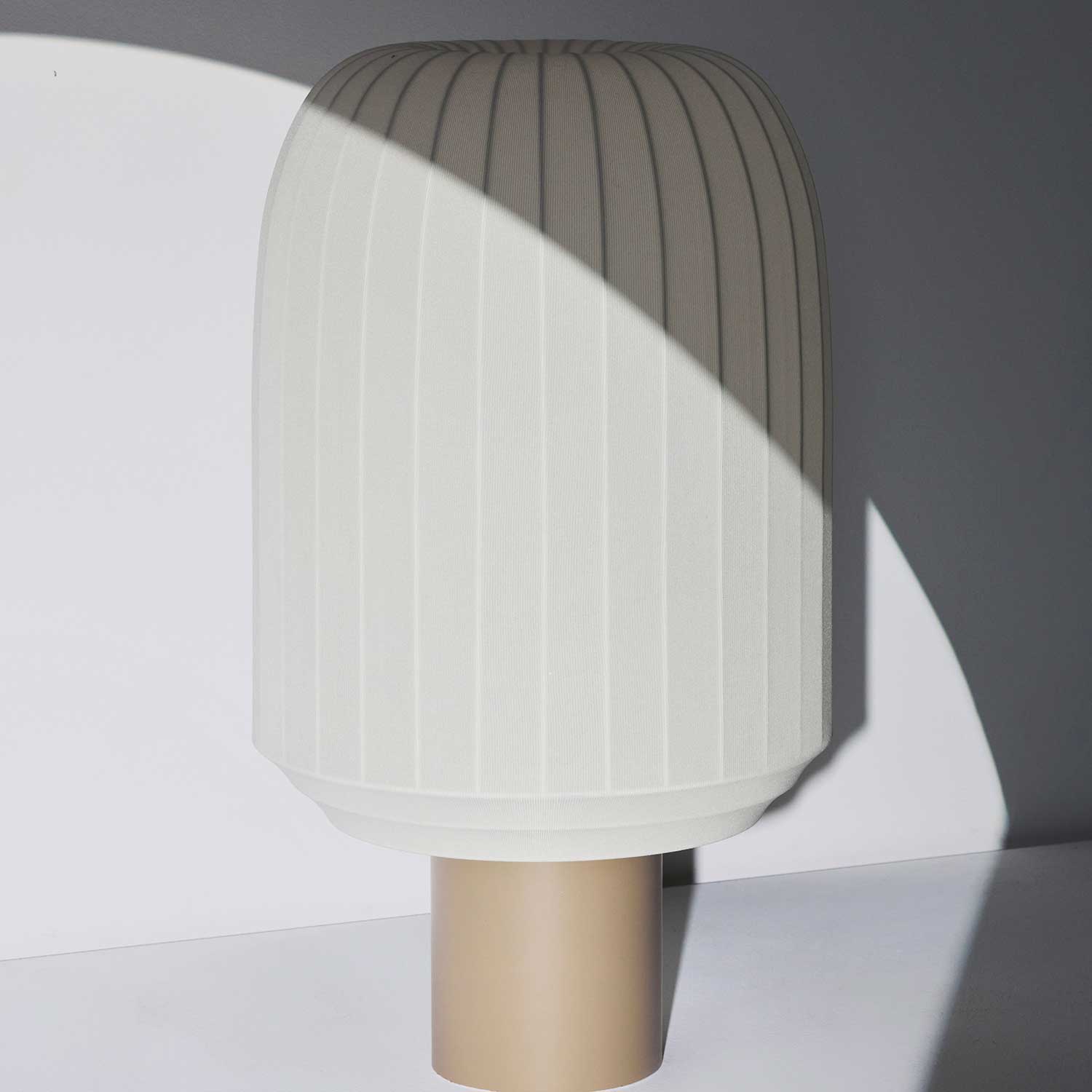 Tradition - Lampadaire de salon en tissu design japandi