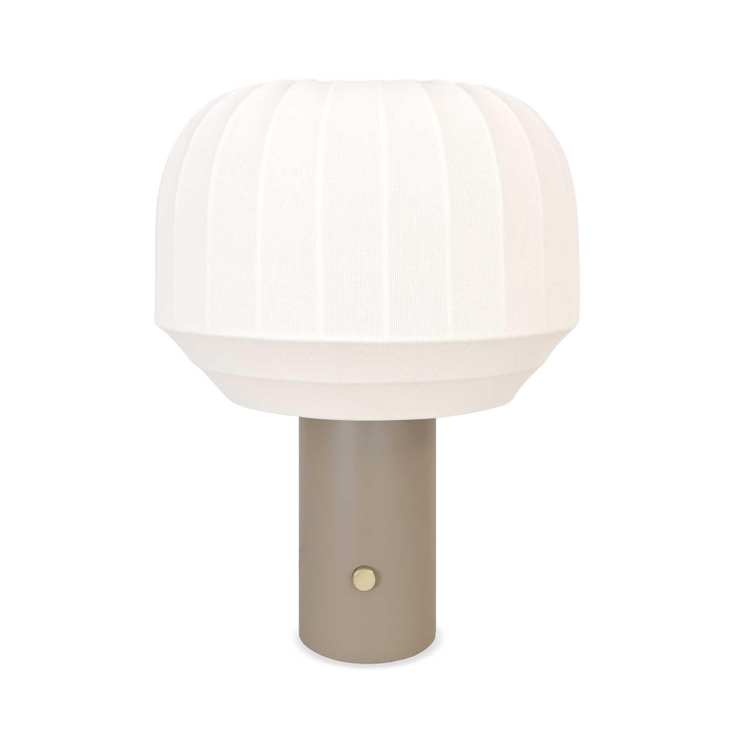 Tradition - Lampe de chevet en tissu design japandi