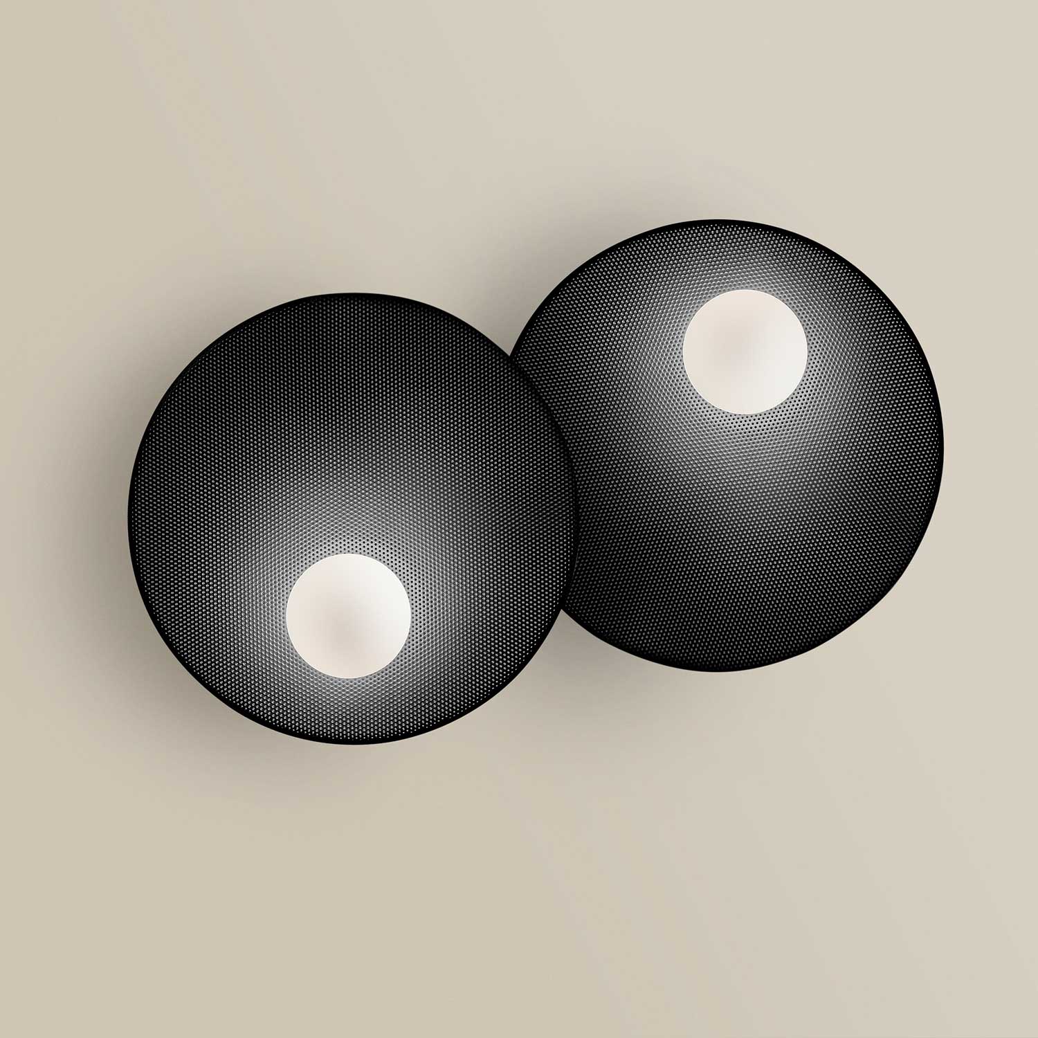 Trip Double - Grande applique murale design en métal pour salon