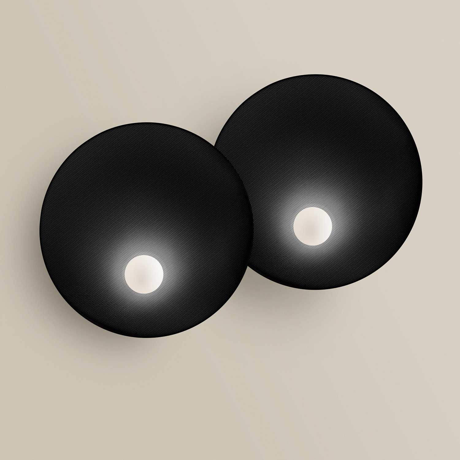 Trip Double - Grande applique murale design en métal pour salon