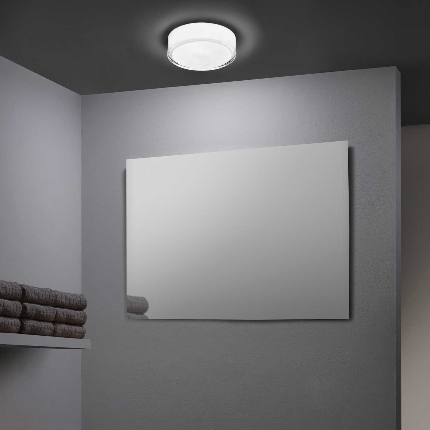 Vetro - Plafonnier salle de bain en verre design moderne