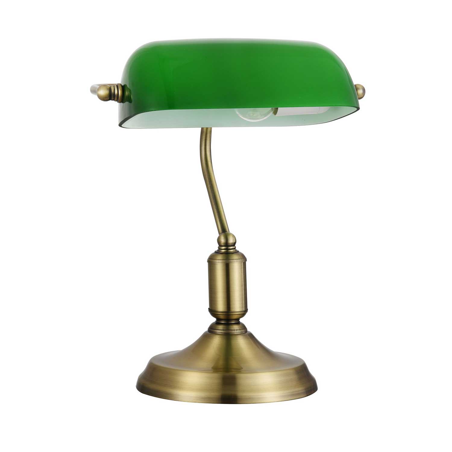 Kiwi - Lampe de bureau vintage verte et laiton