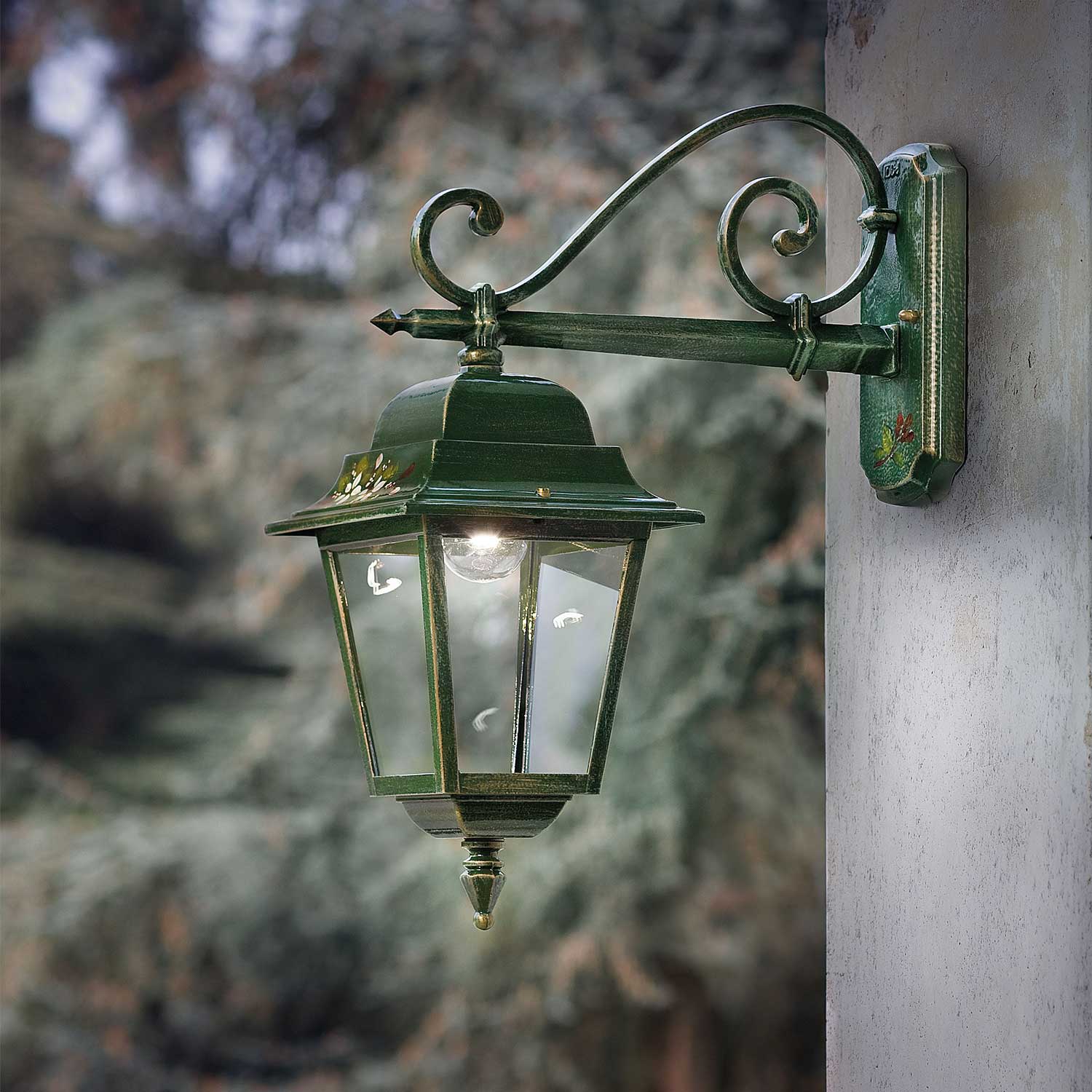 Gorizia - Applique murale extérieure vintage en fer forgé