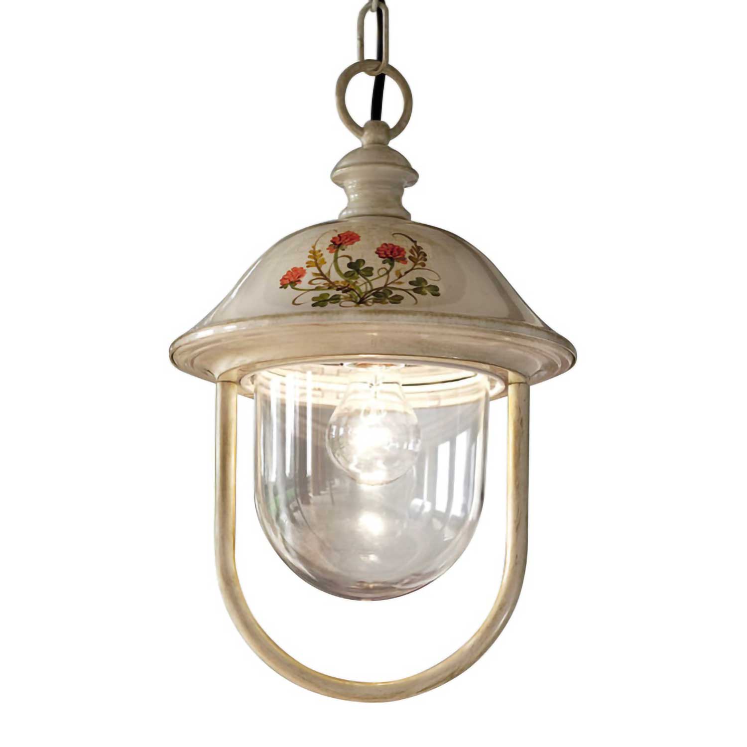 Bari - Suspension d'extérieure blanche style vintage