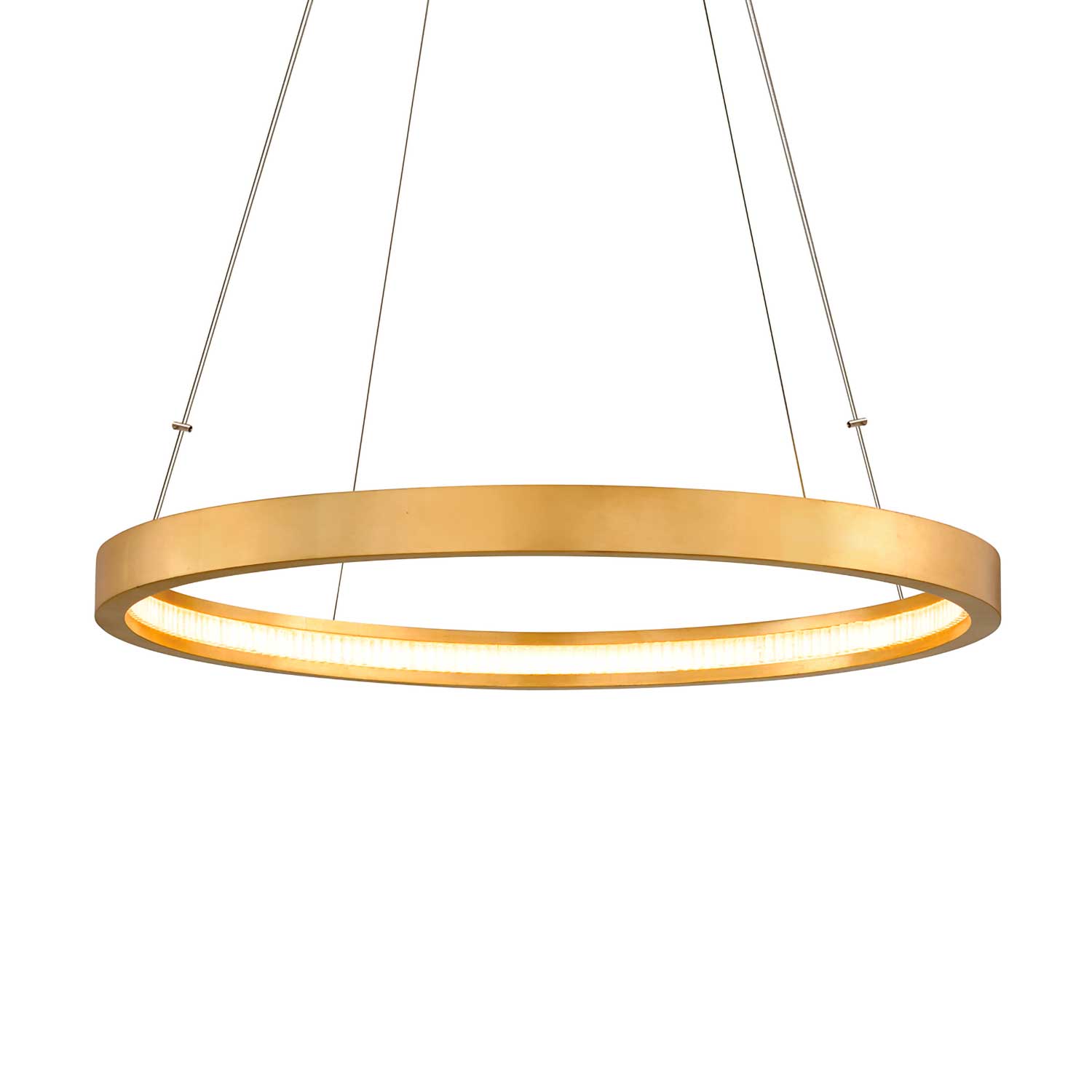 Jasmine - Lustre LED doré rond moderne pour salon