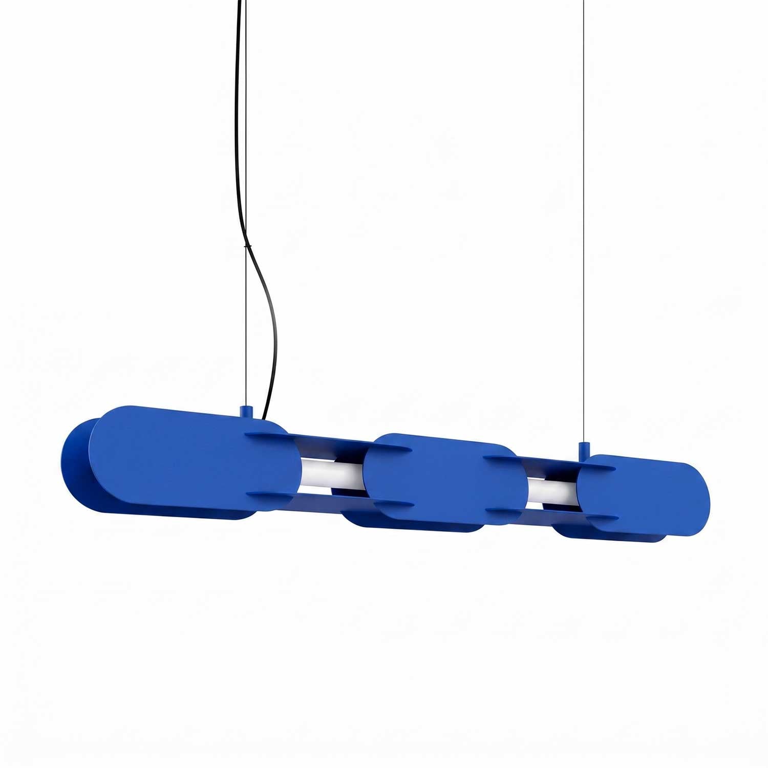 Alzir - Suspension LED design chaine en acier coloré moderne