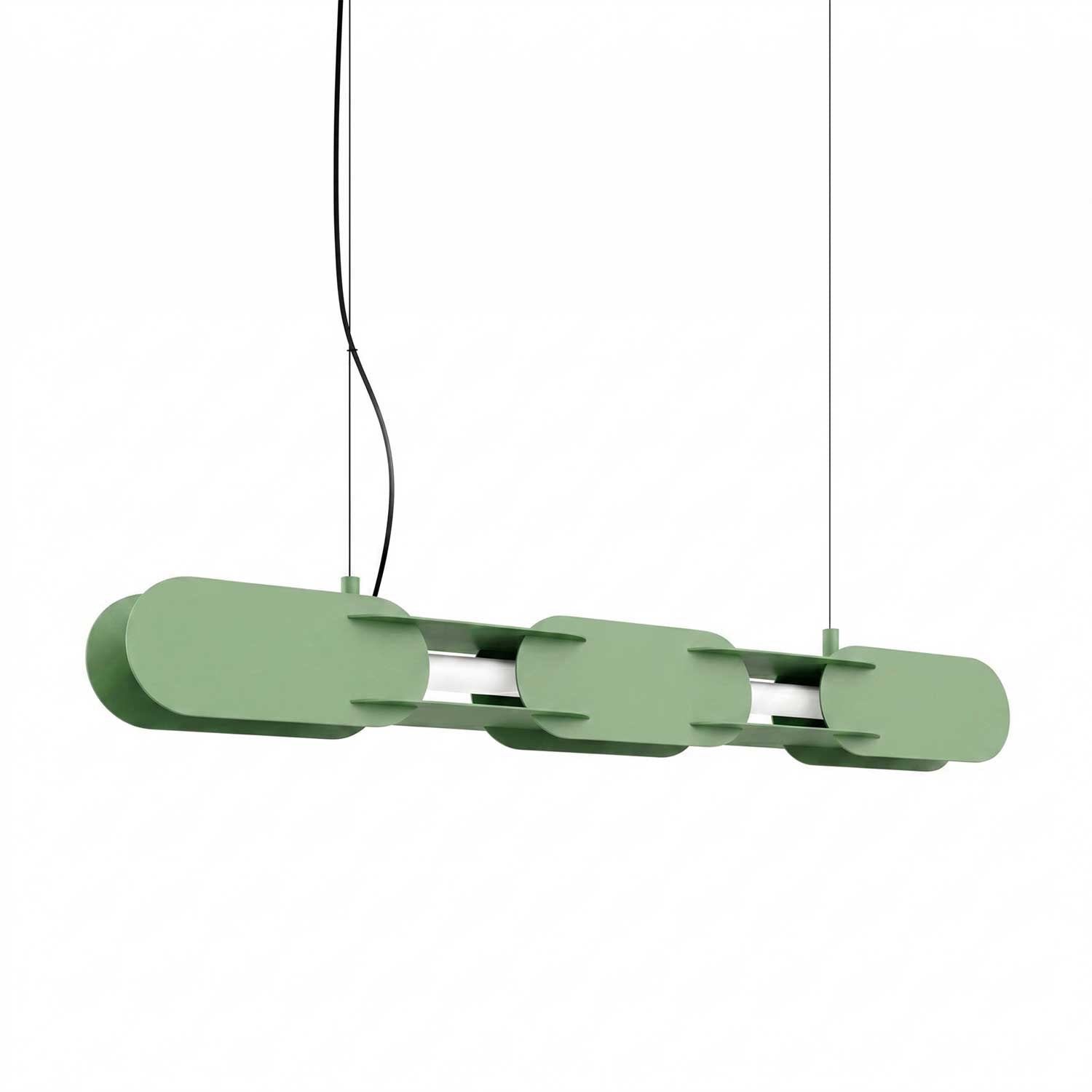 Alzir - Suspension LED design chaine en acier coloré moderne