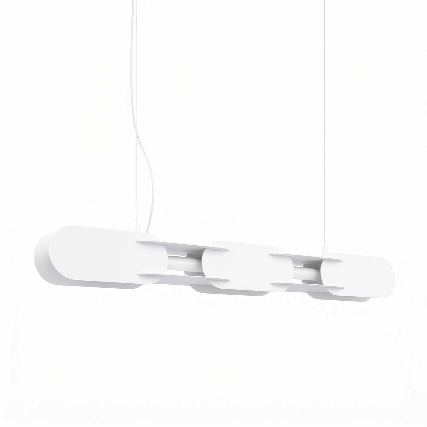 Alzir - Suspension LED design chaine en acier coloré moderne