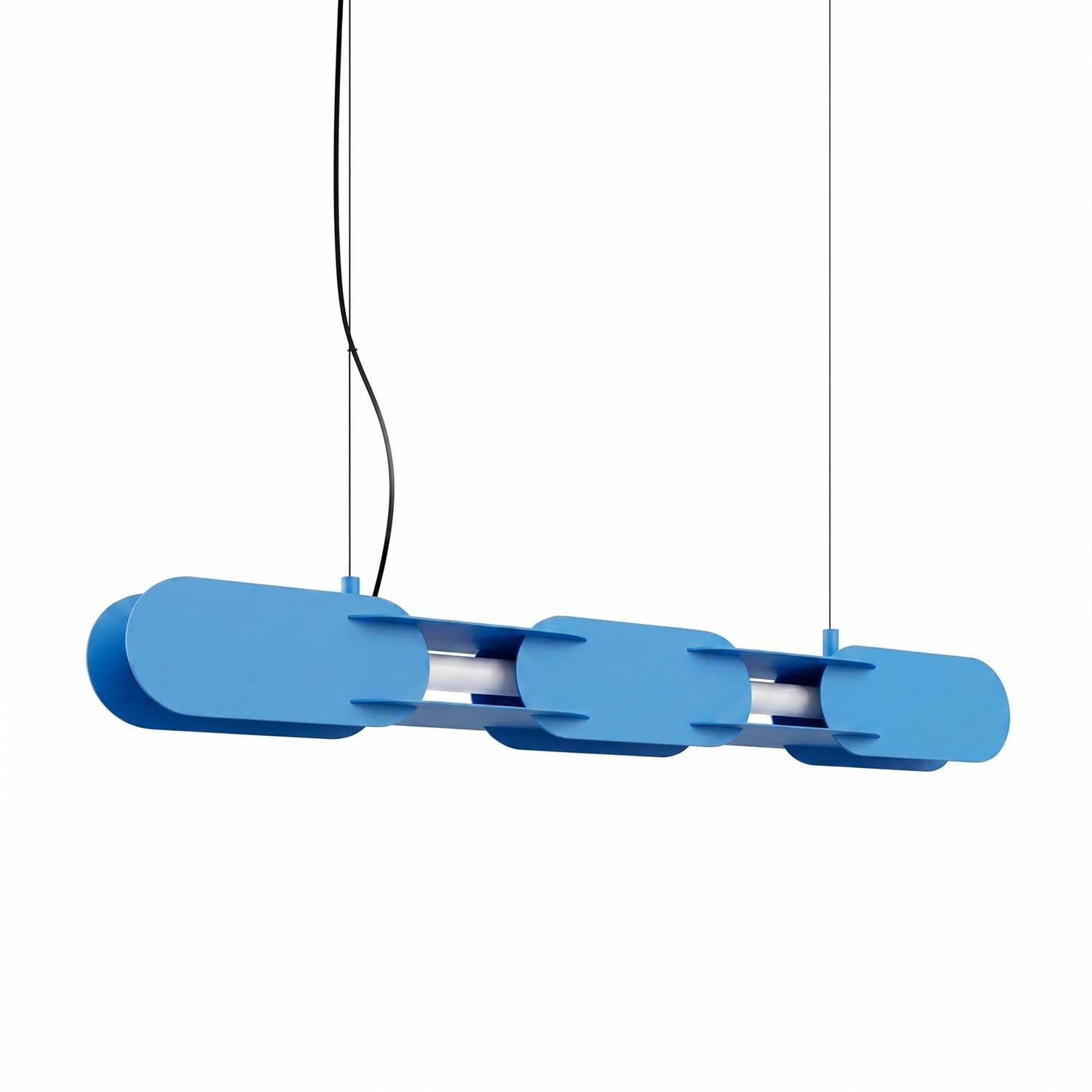 Alzir - Suspension LED design chaine en acier coloré moderne