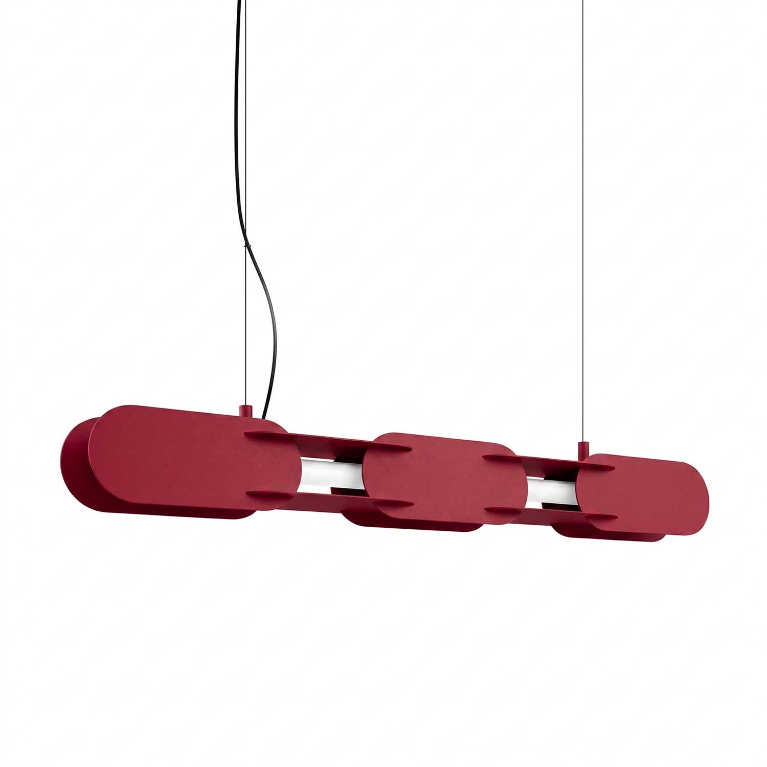Alzir - Suspension LED design chaine en acier coloré moderne
