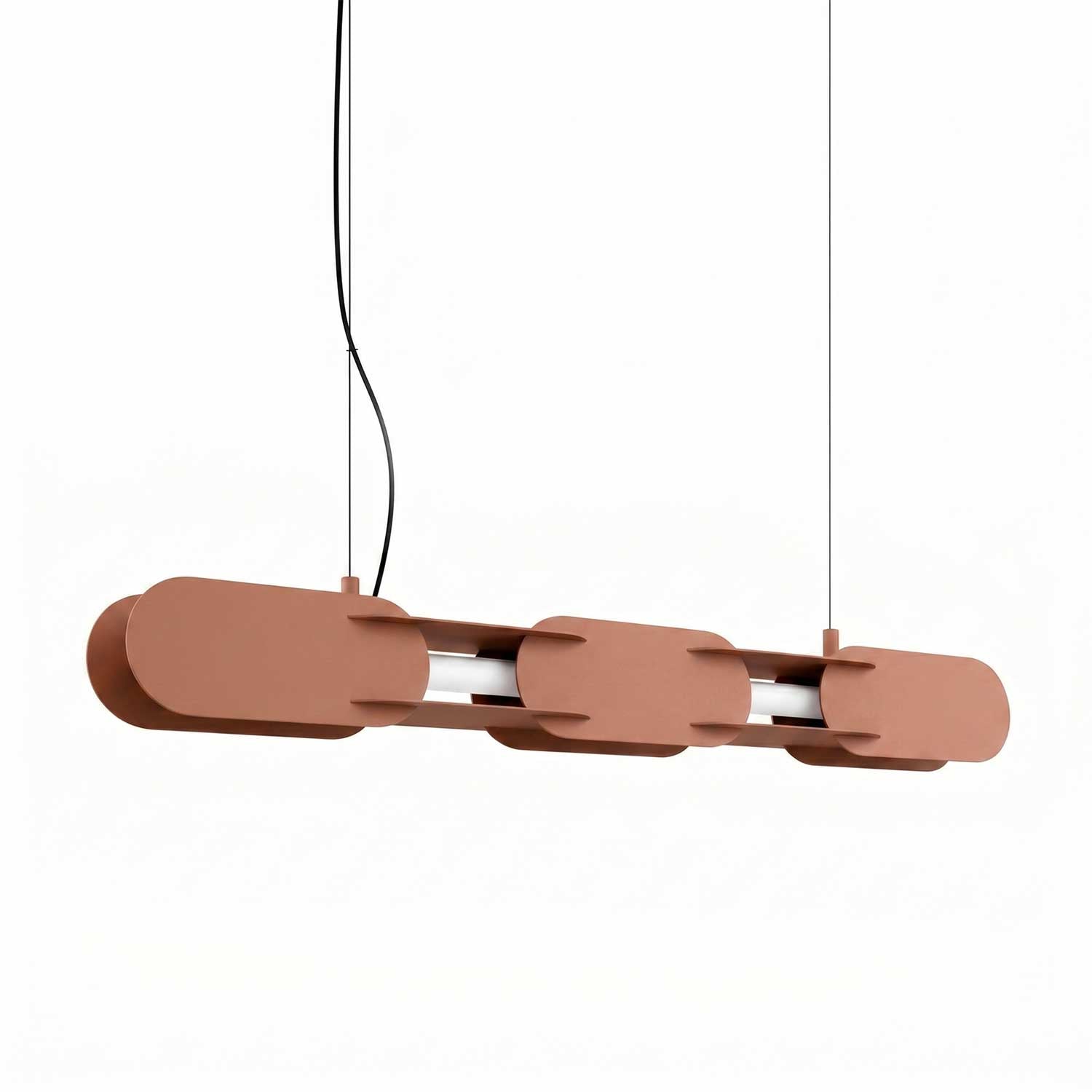Alzir - Suspension LED design chaine en acier coloré moderne