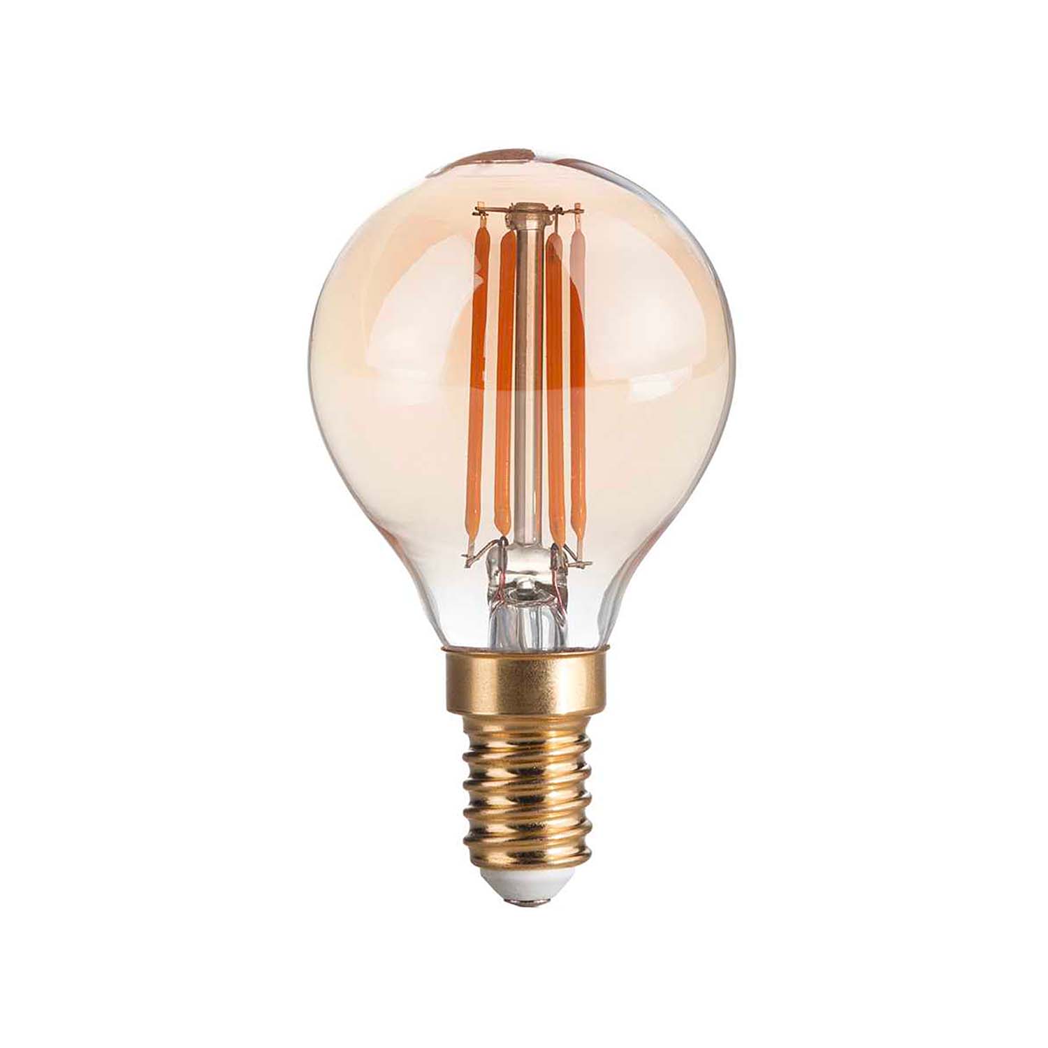 Lot de 10 ampoules E14 LED filament ambré