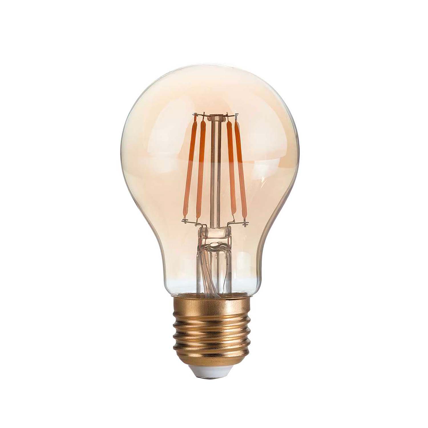 Lot de 10 ampoules E27 LED filament ambré