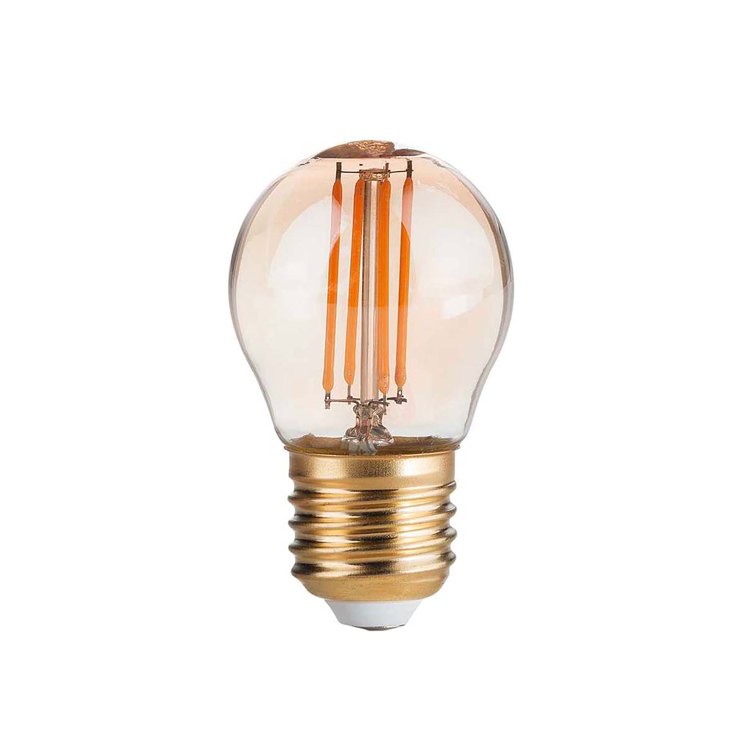 Lot de 10 ampoules E27 LED filament ambré petite taille