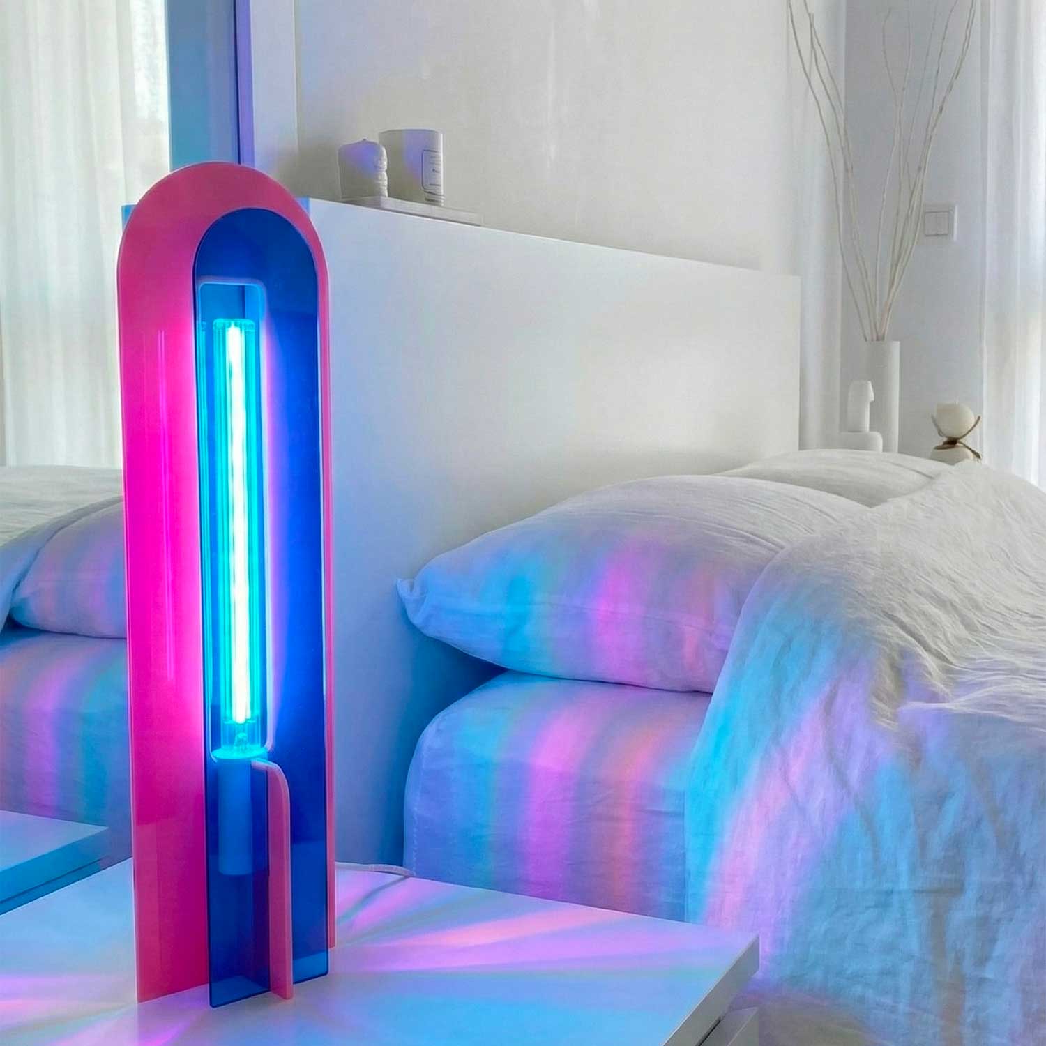 Andy - Lampe de table multicolore pour salon éclectique
