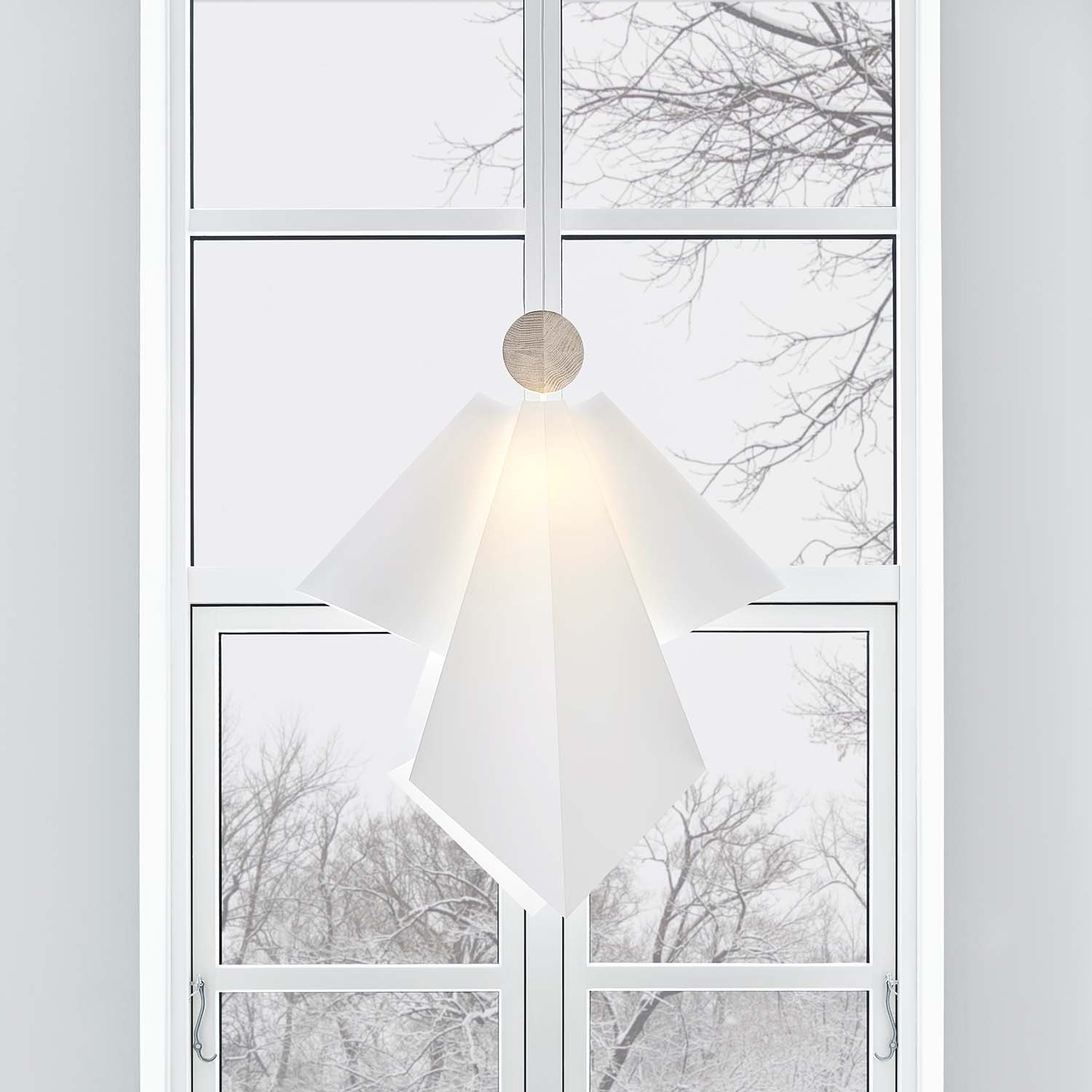 ANGELS GABRIEL - White acrylic pendant light in the shape of an angel