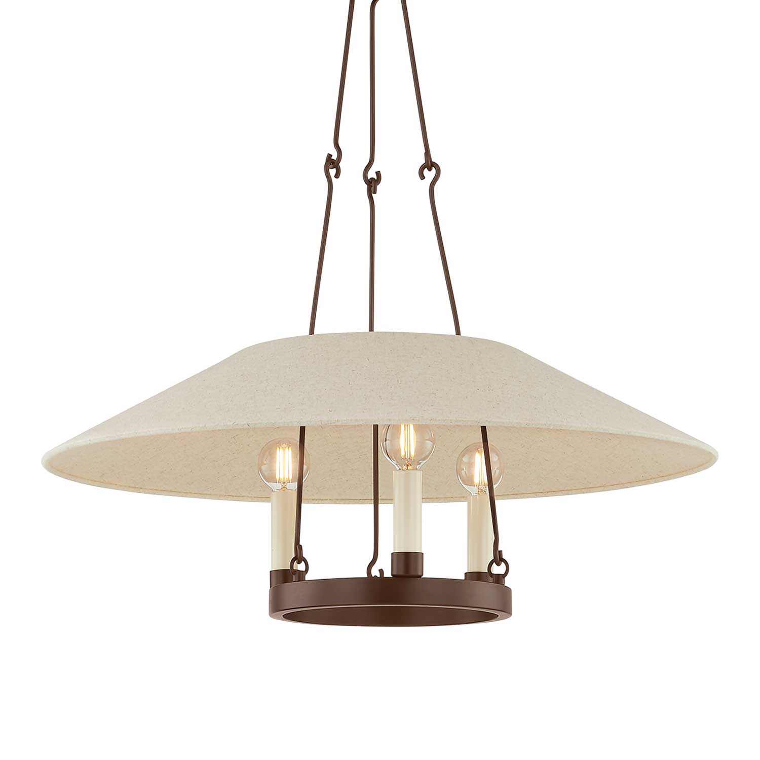 Archive - Lustre chandelier en tissu style campagne