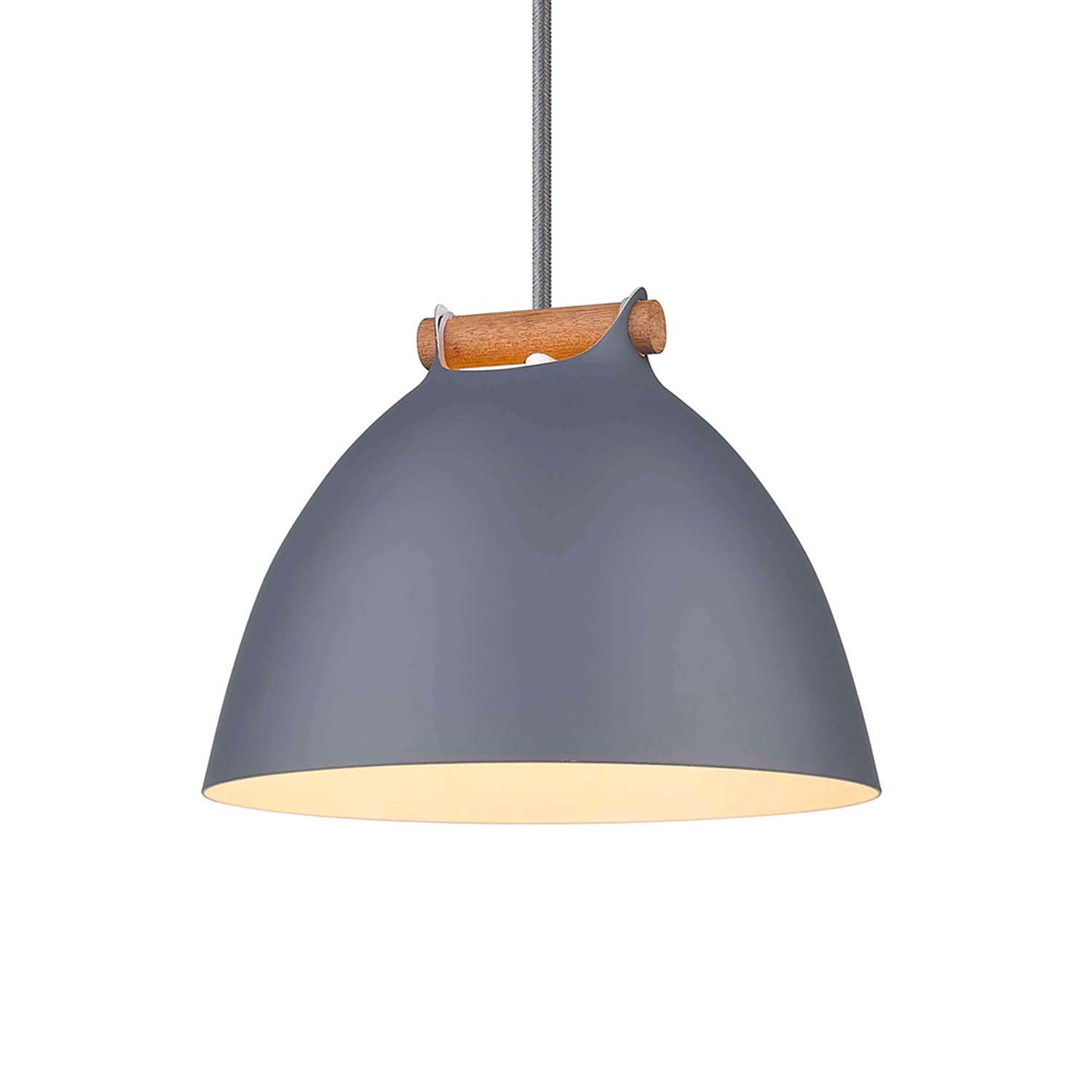 ARHUS - Suspension scandinave cloche en alu et bois