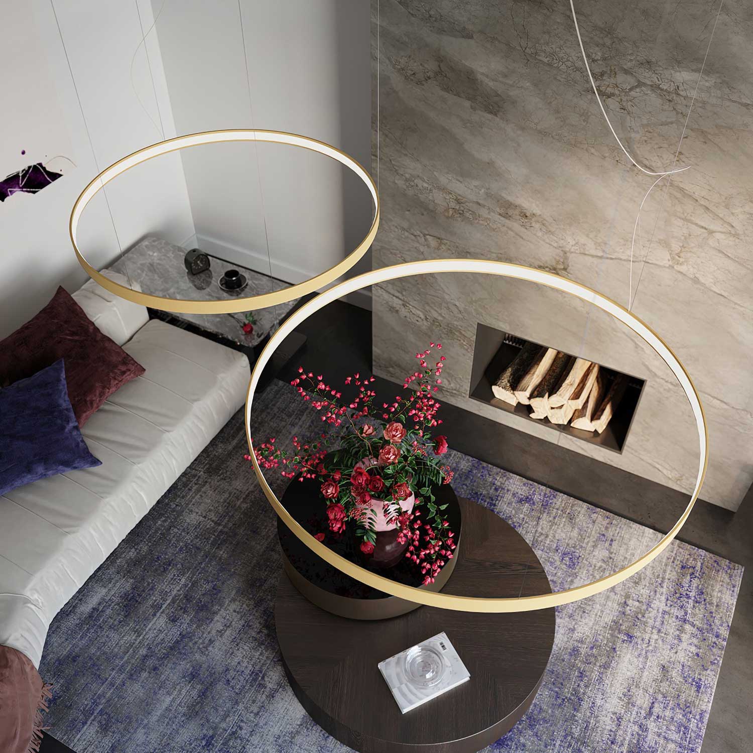 Askela - LED-Ring-Hängeleuchte zeitgenössisches Design