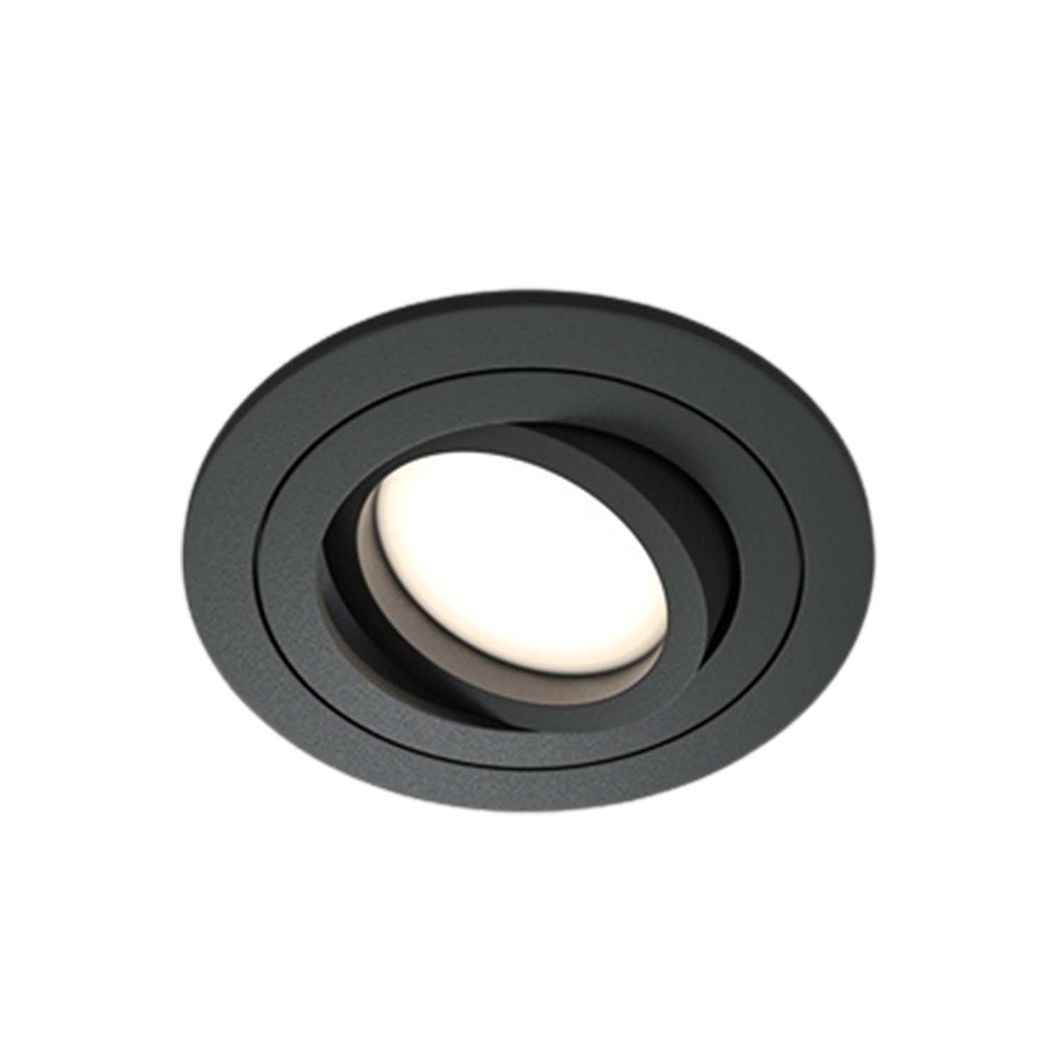 ATOM A – 92 mm runder, schwenkbarer Einbaustrahler in Schwarz oder Weiß
