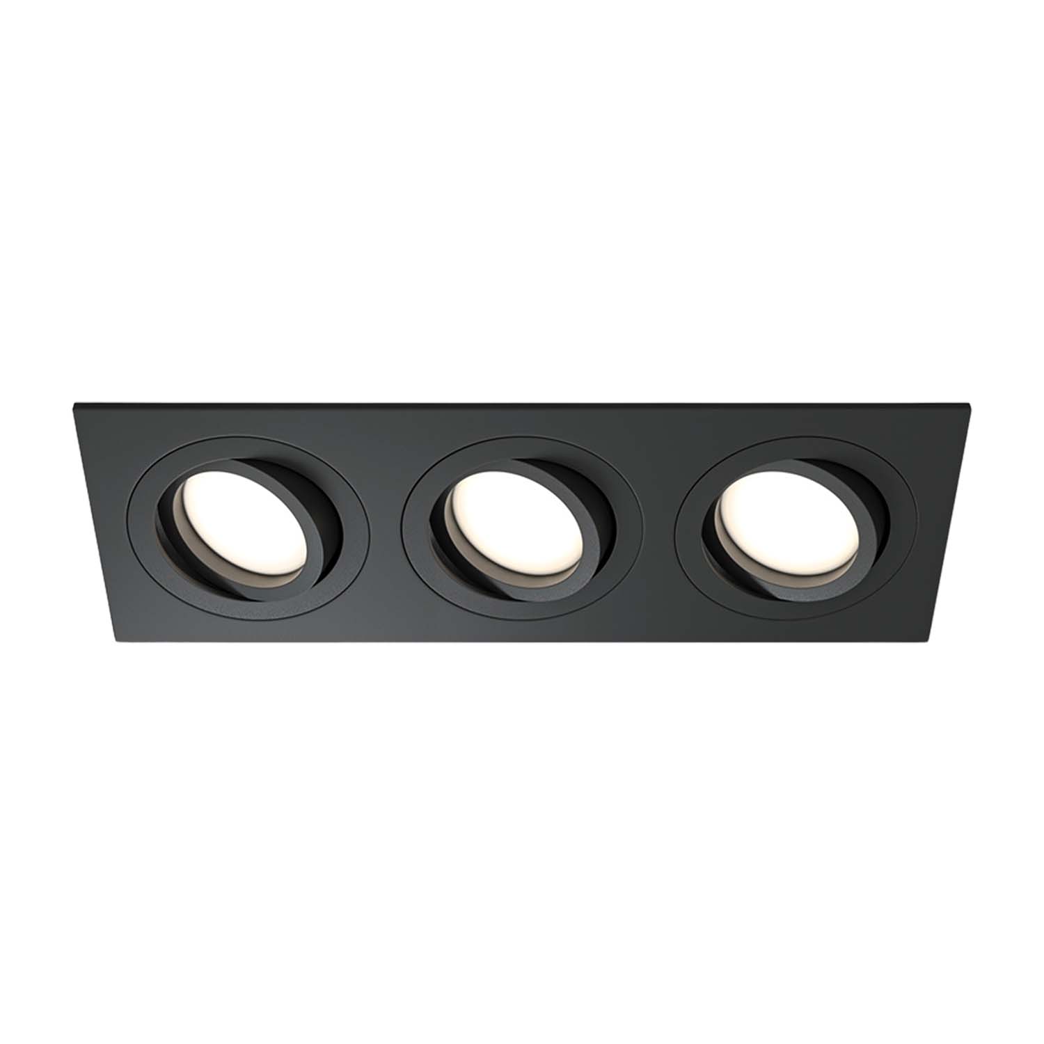 ATOM - Triple rectangular adjustable recessed spotlight