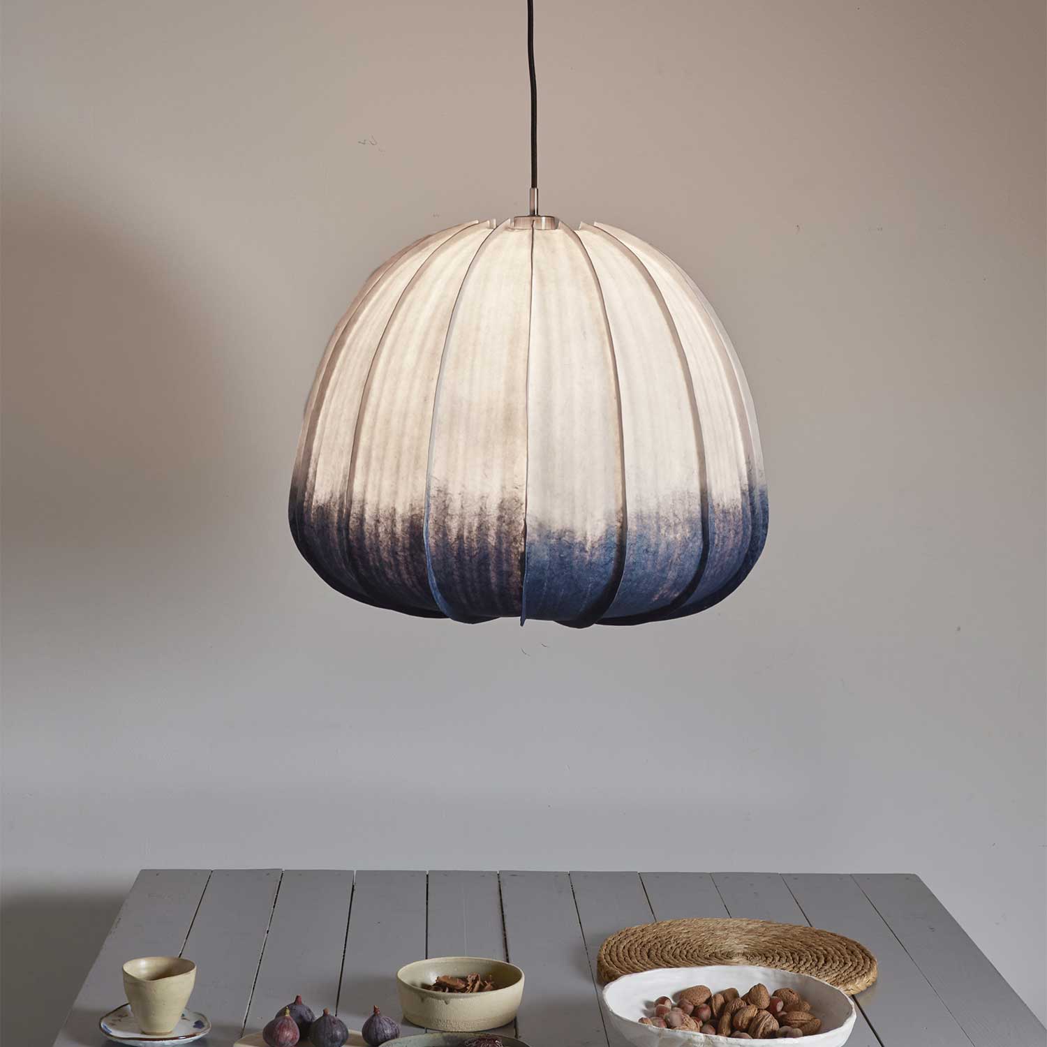 HOZUKI – Physalis-Pendelleuchte aus weißem Papier im Japandi-Stil