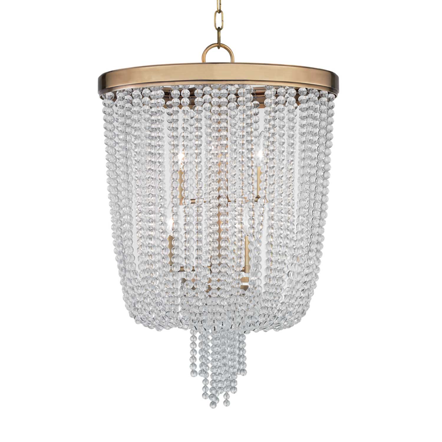 Royalton - Chic chandelier in brass or steel with tassels