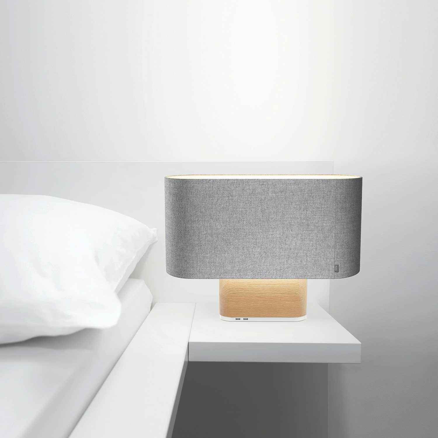 Belmont - Design-Nachtlampe mit USB-Anschluss