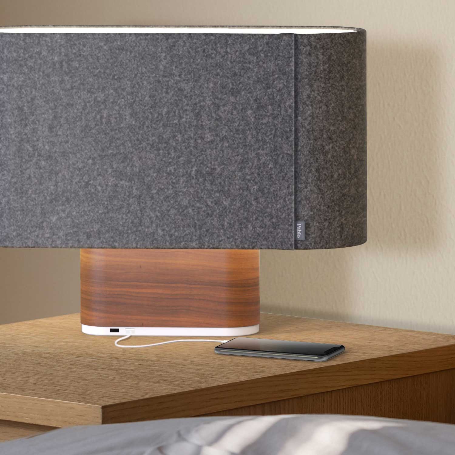 Belmont - Design-Nachtlampe mit USB-Anschluss