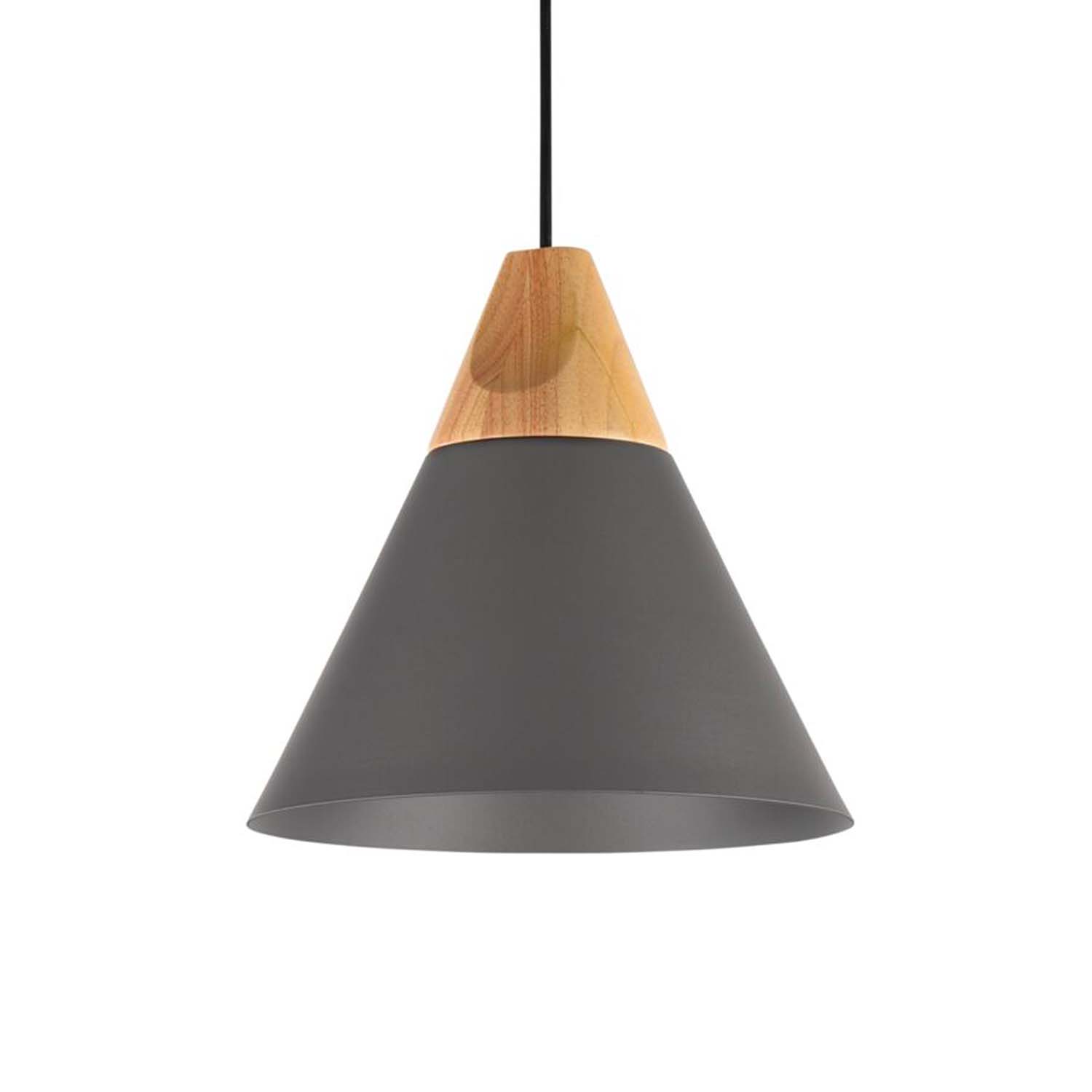 BICONES - Scandinavian wooden and aluminum pendant lamp for kitchen or island