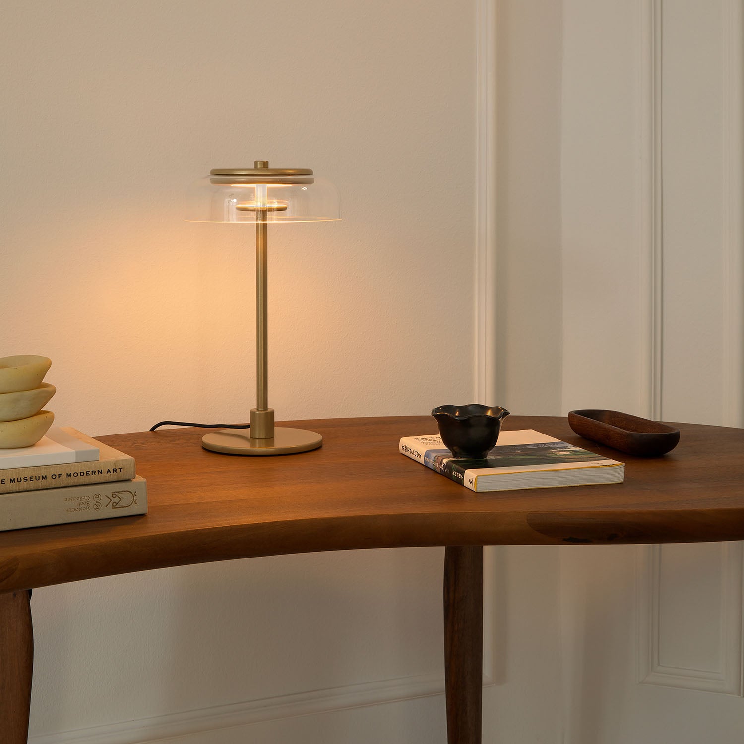 BLOSSI - Lampe de bureau luxueuse en verre élégante et design