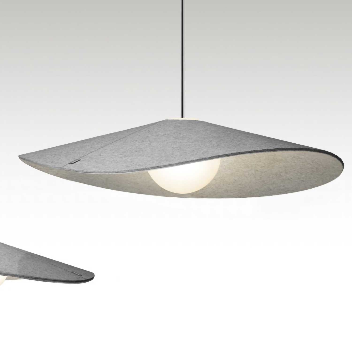 Bola Filz - Hängeleuchte LED mit Akustikfilzhut