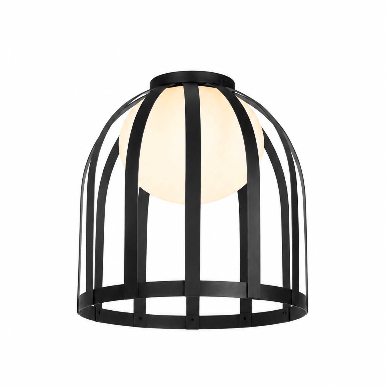 Bols - Plafonnier noir LED extérieur pour terrasse contemporaine