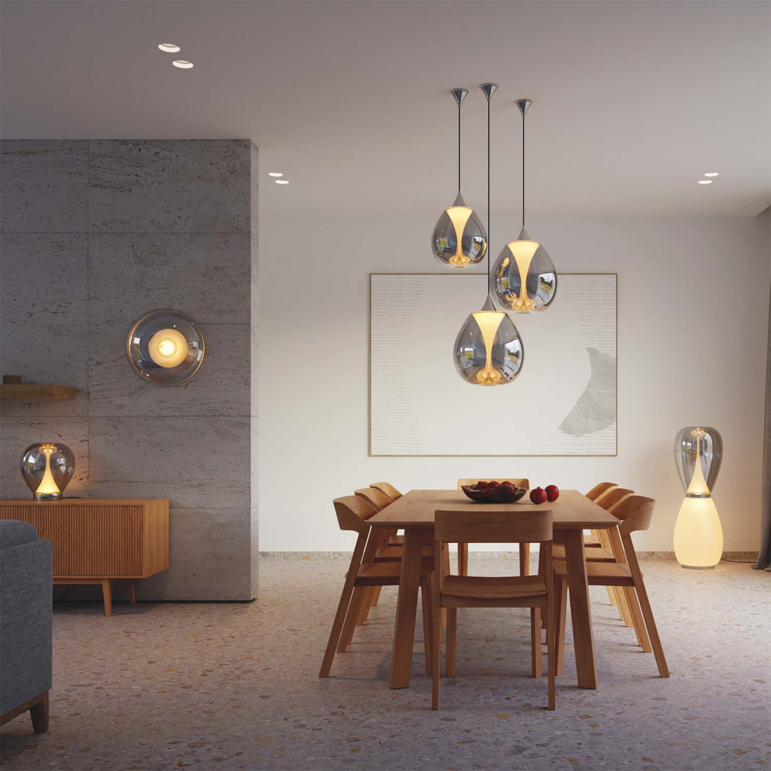 BOND - Luxurious glass pendant light for designer interiors