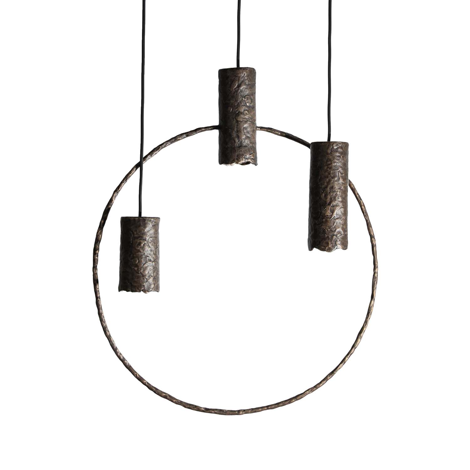 BRONZE SET - Suspension industrielle en bronze ou métal brut