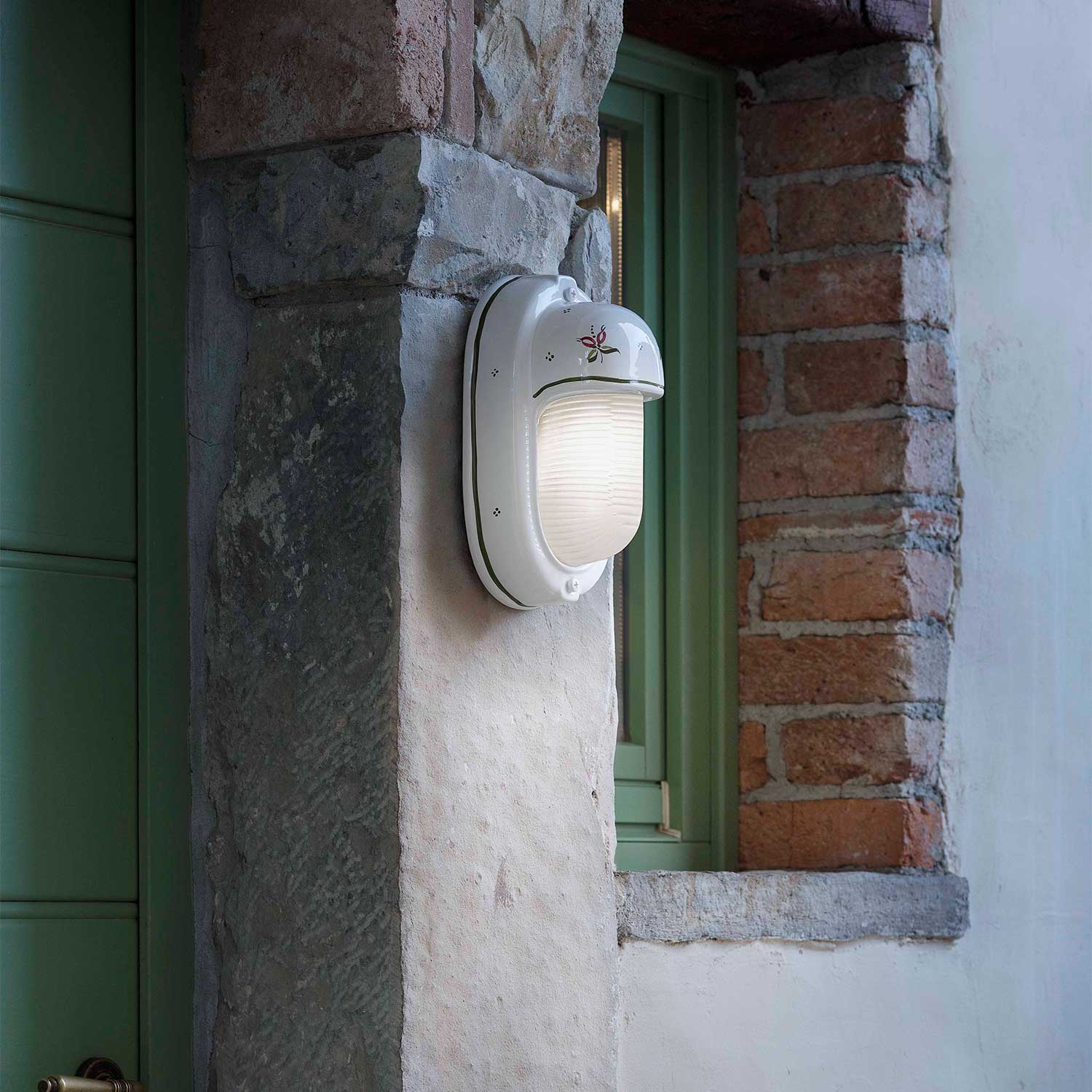 Brindisi - Applique murale vintage d'extérieur en céramique