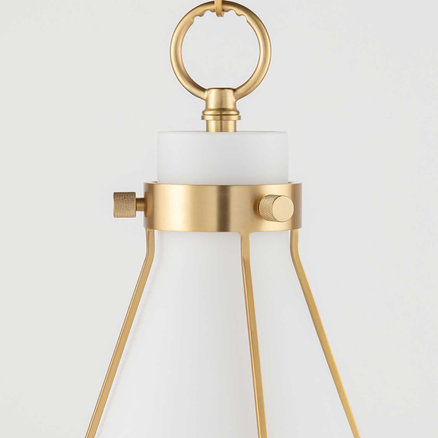 Eldridge - Vintage Glass and Brass Kitchen Pendant Light