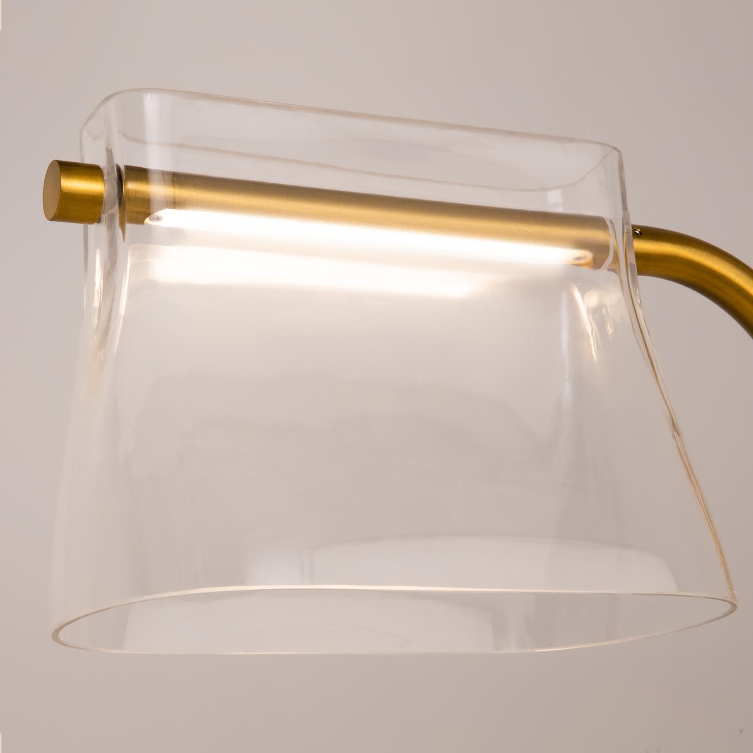 CABARET - LED floor lamp on stand in gold metal and glass