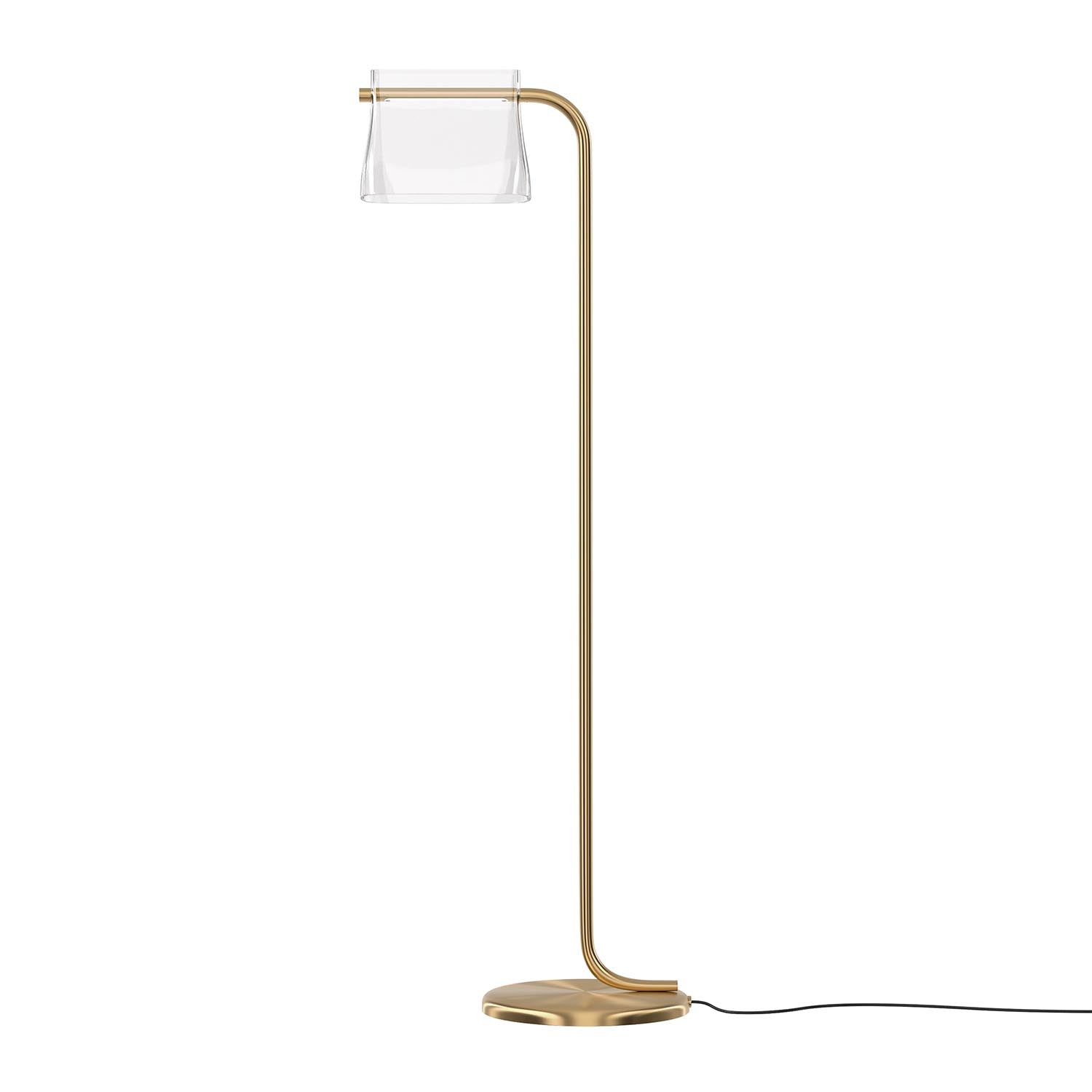 CABARET - LED floor lamp on stand in gold metal and glass