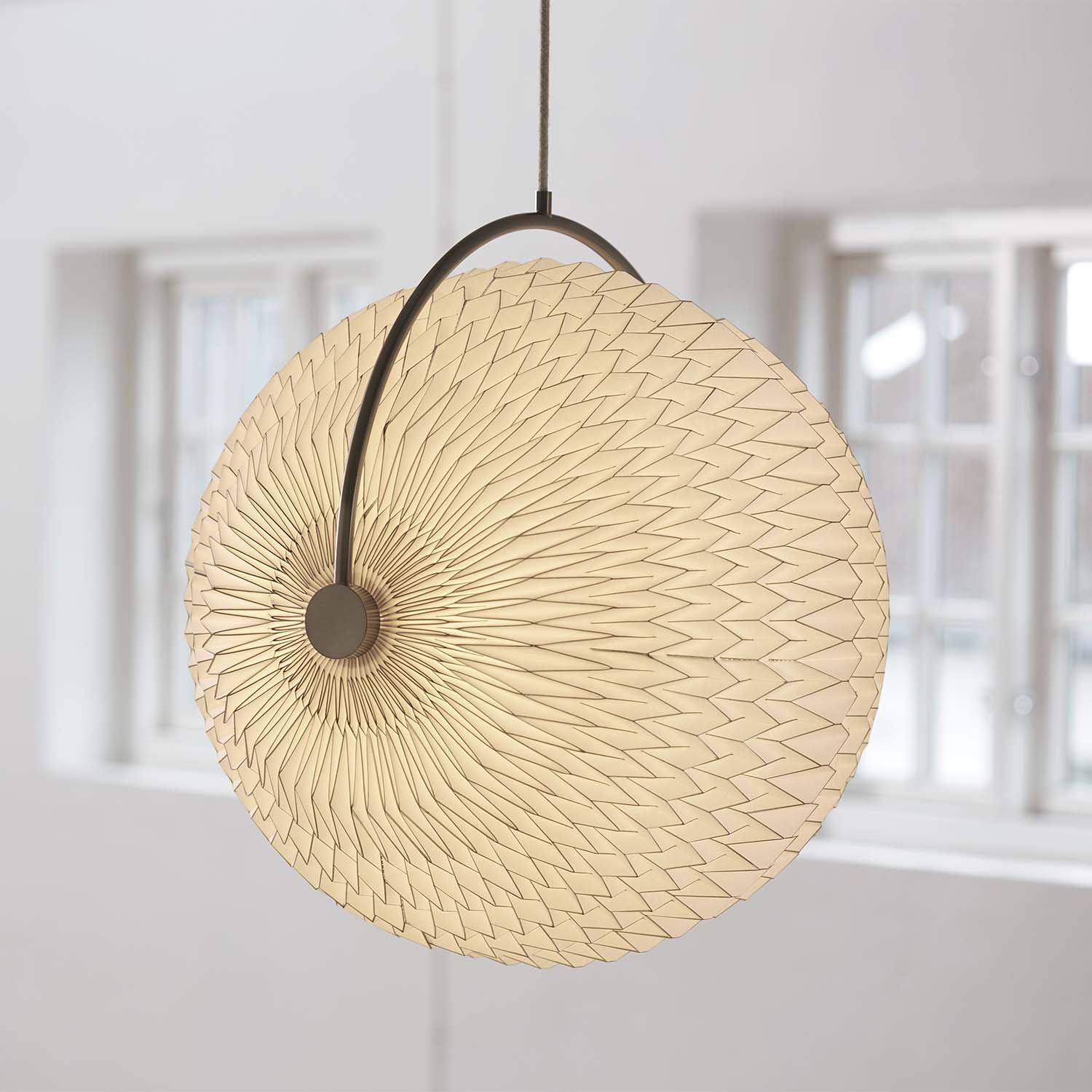 CALEO Original - Handmade designer pleated paper pendant light
