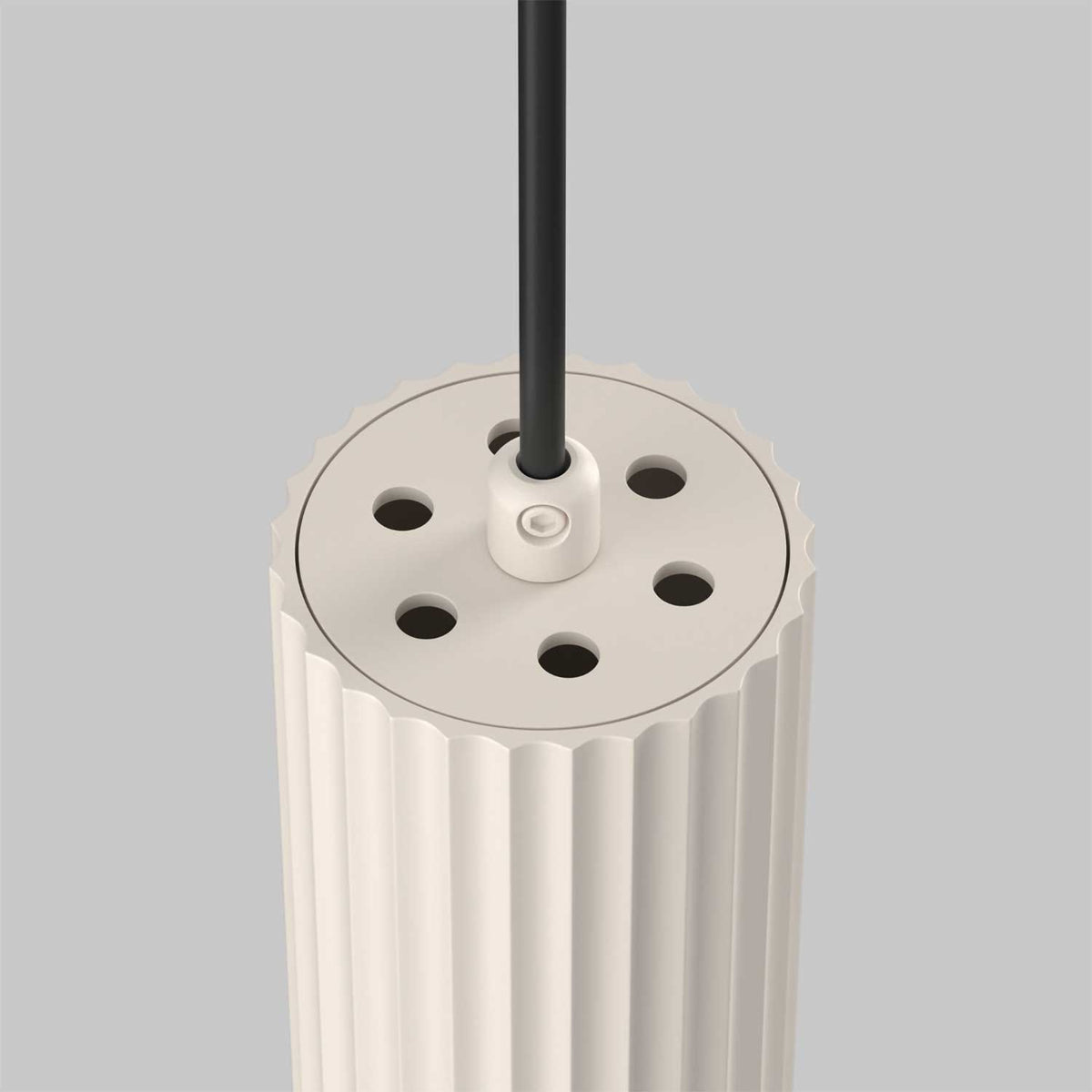 Calipso - Lámpara colgante acanalada tubo de aluminio diseño para cocina