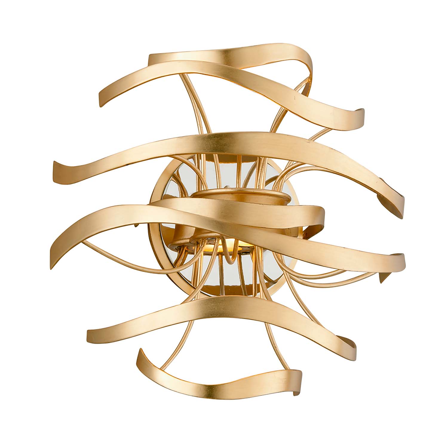KALLIGRAPHIE – Designer-Wandleuchte mit goldener Spirale