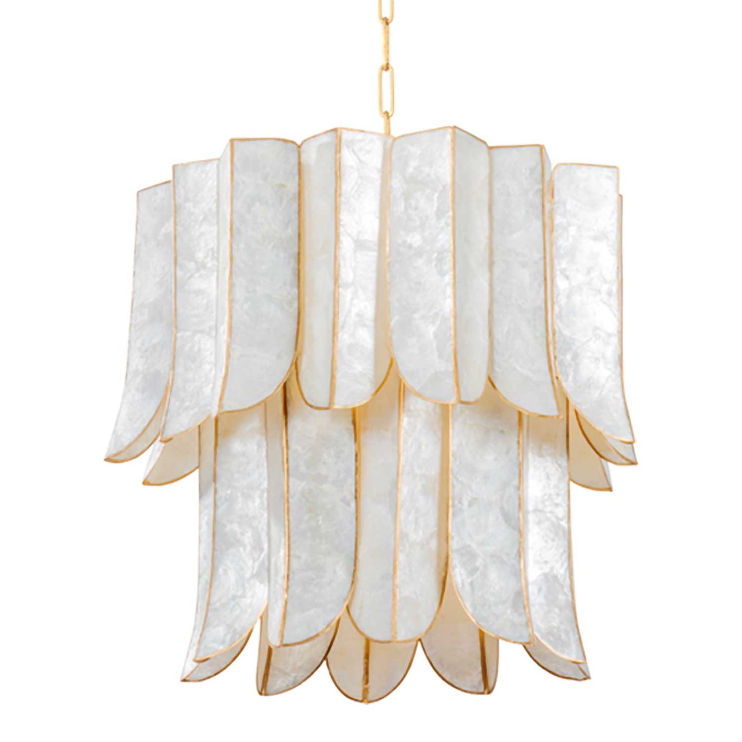 Cartagena - Lustre en capiz design luxueux pour salle à manger