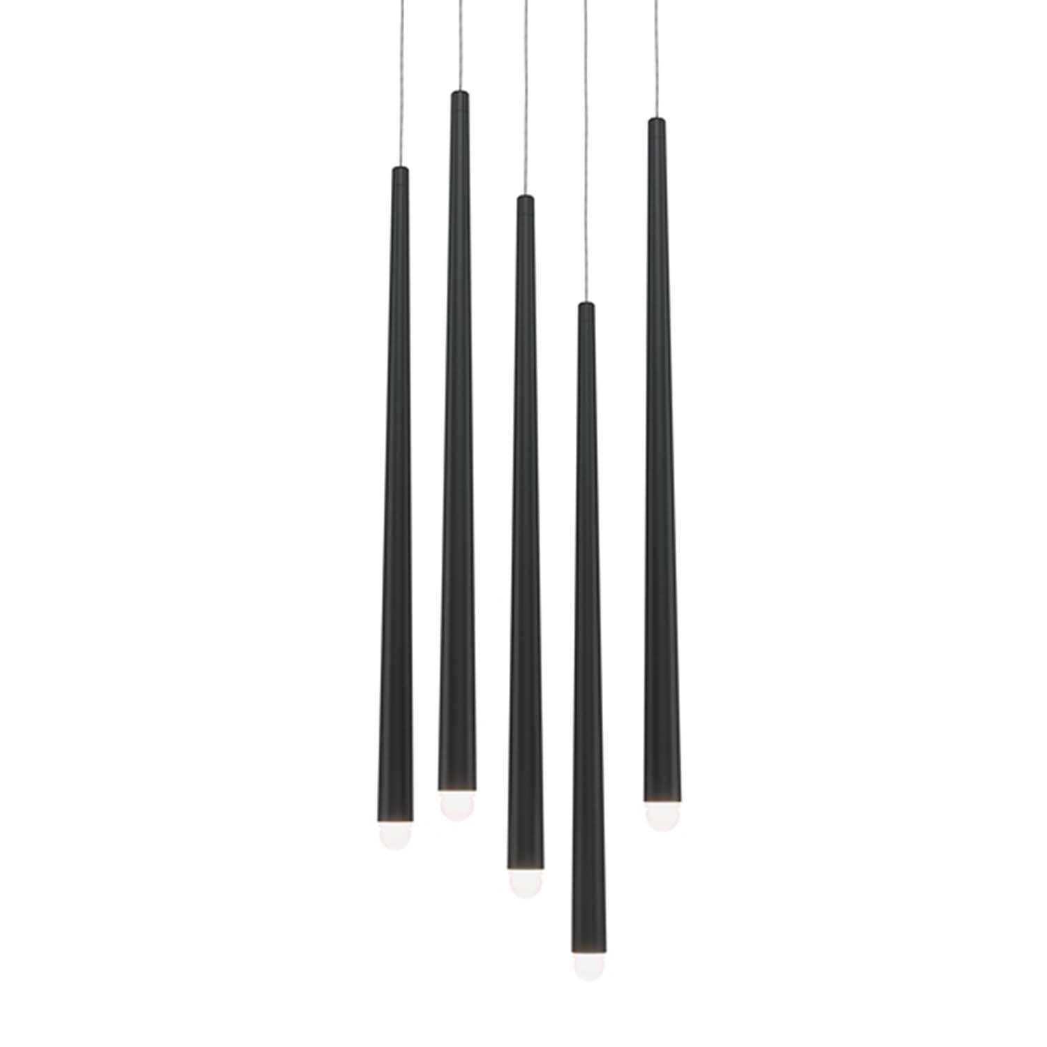 CASCADE - Black conical pendant lamp for kitchen island