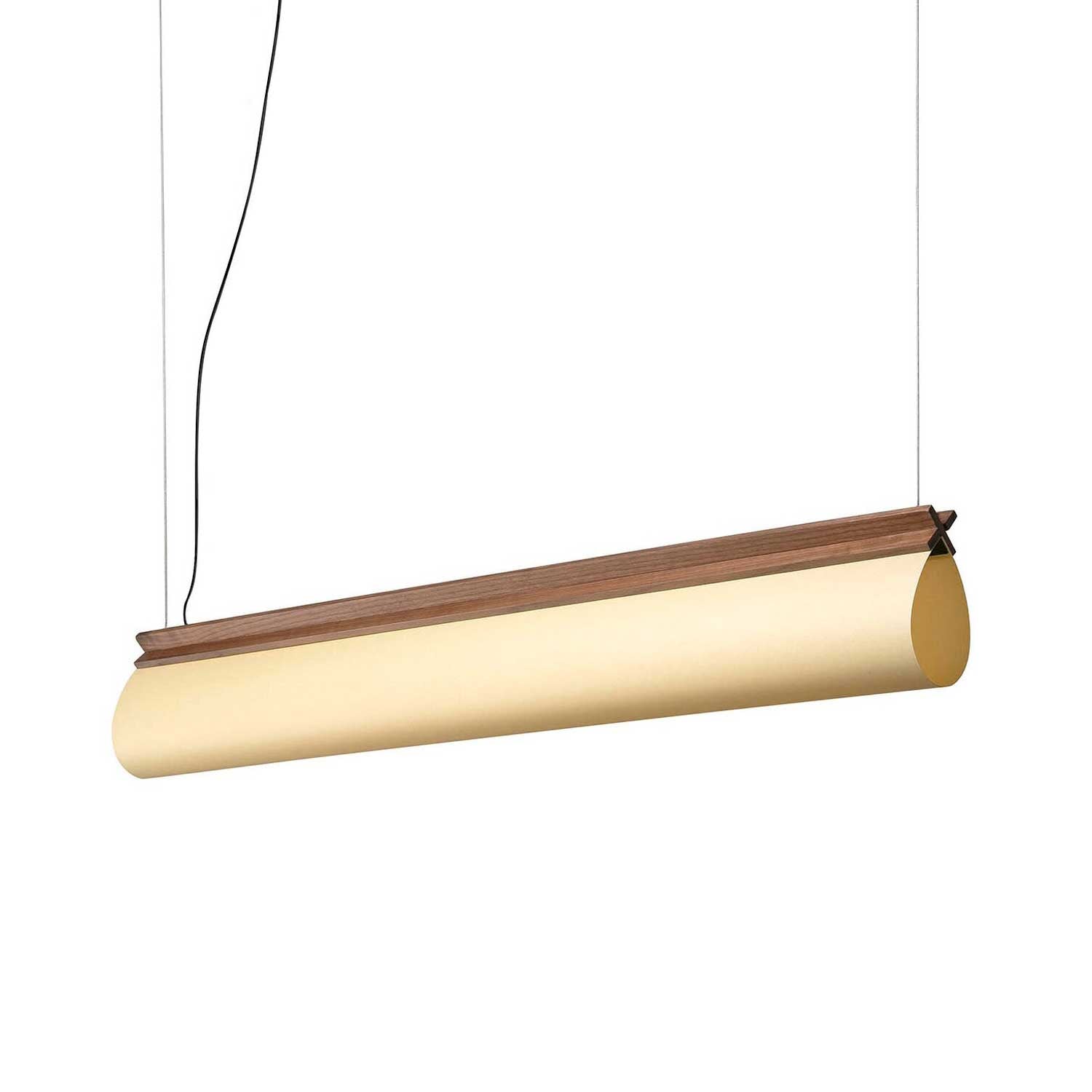 Cata - Suspension noyer et tissu pour cuisine design