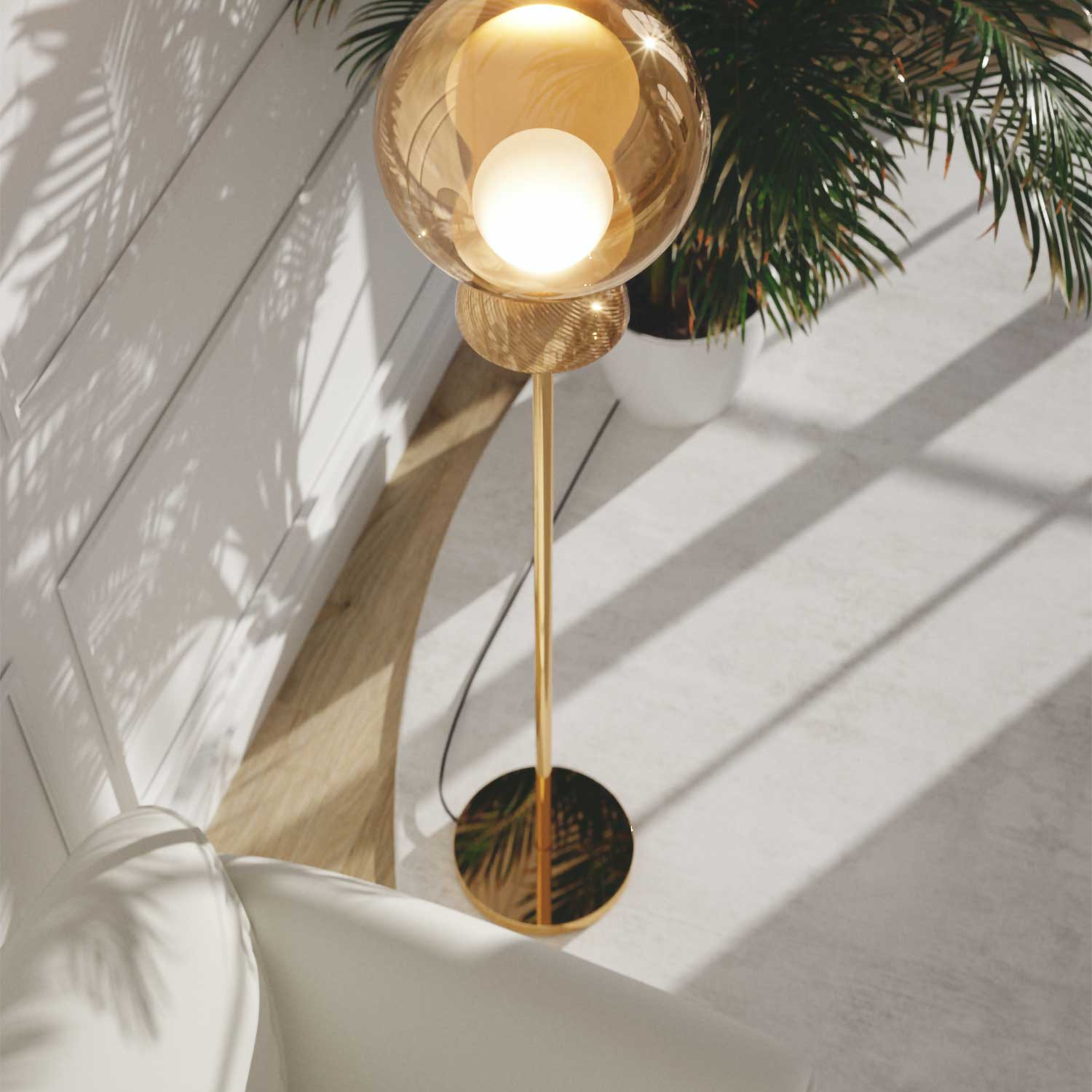 CHARM - Lampadaire sur pied luxueux en verre moderne