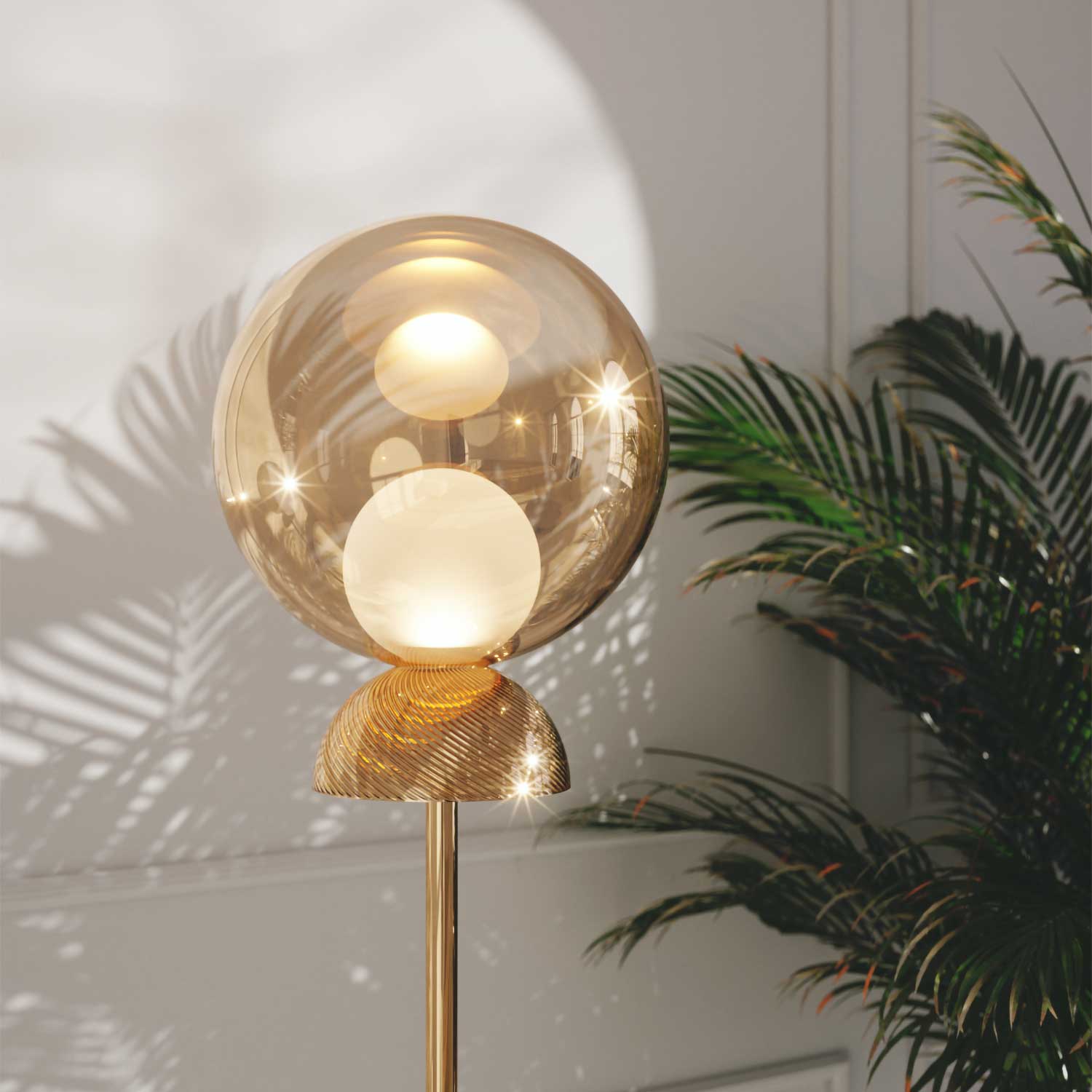 CHARM - Lampadaire sur pied luxueux en verre moderne